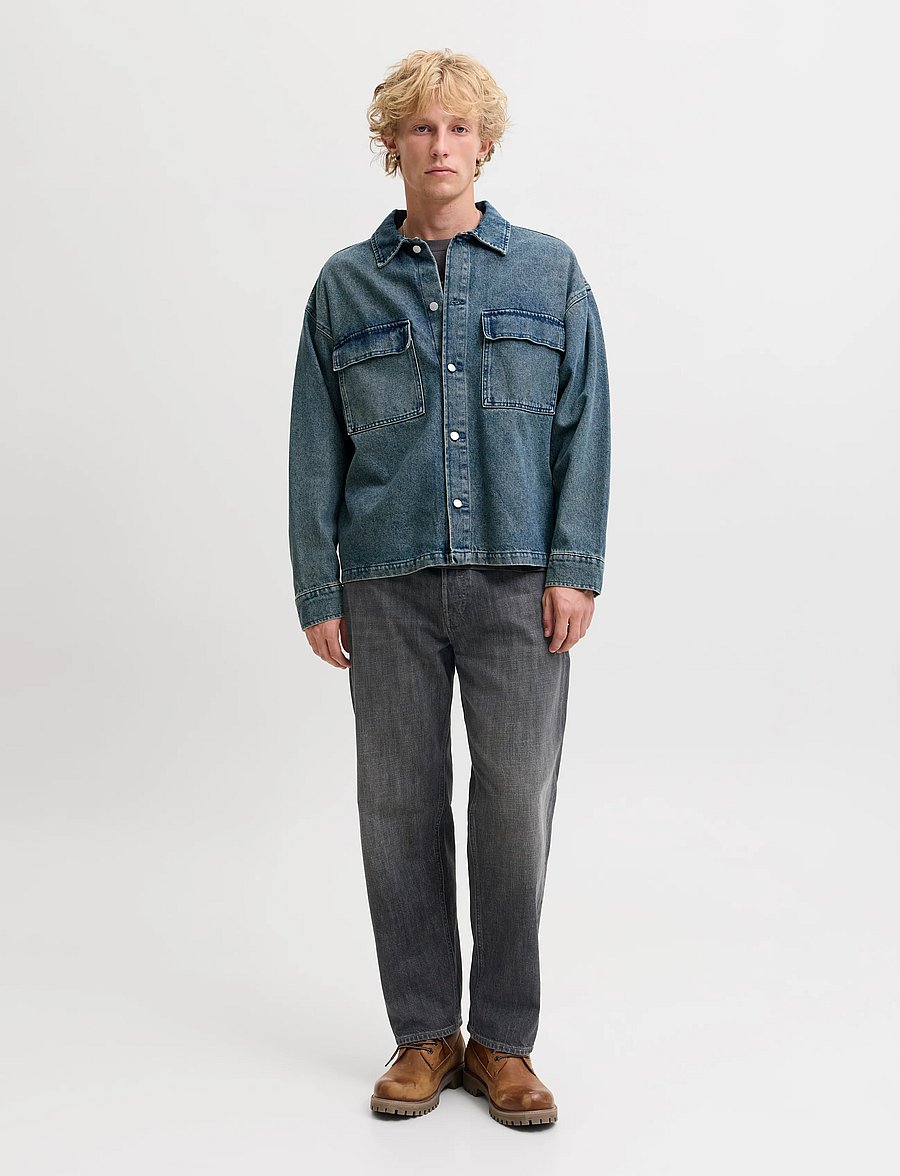 Jack & Jones - JJIEDDIE JJORIGINAL SQ 754 - loose jeans - black denim - 4