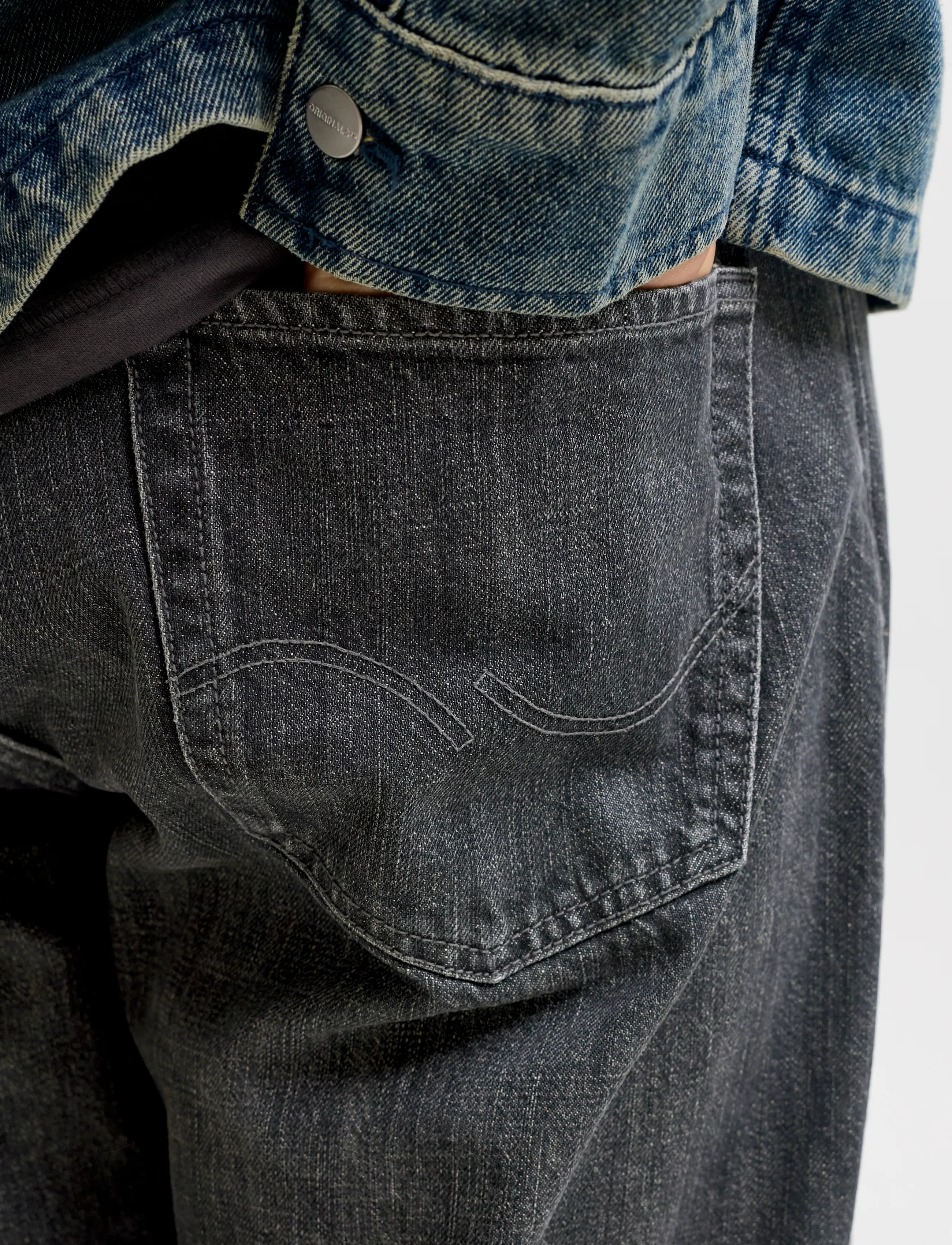 Jack & Jones - JJIEDDIE JJORIGINAL SQ 754 - loose jeans - black denim - 5
