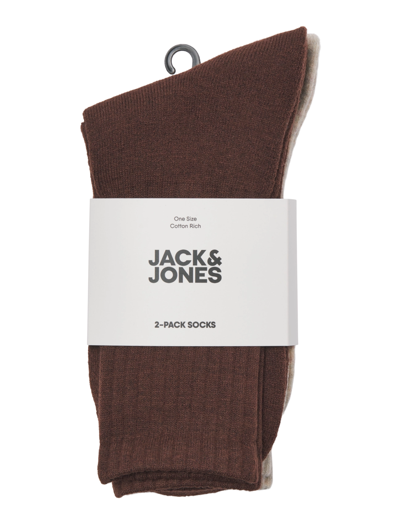 Jack & Jones - JACWESLEY SOLID SOCKS 2 PACK - klassikalised sokid - chocolate torte - 1