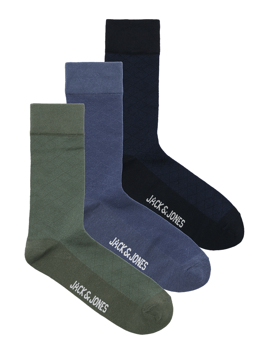 Jack & Jones - JACKAIDEN SOLID SOCKS 3 PACK - crew socks - crown blue - 0