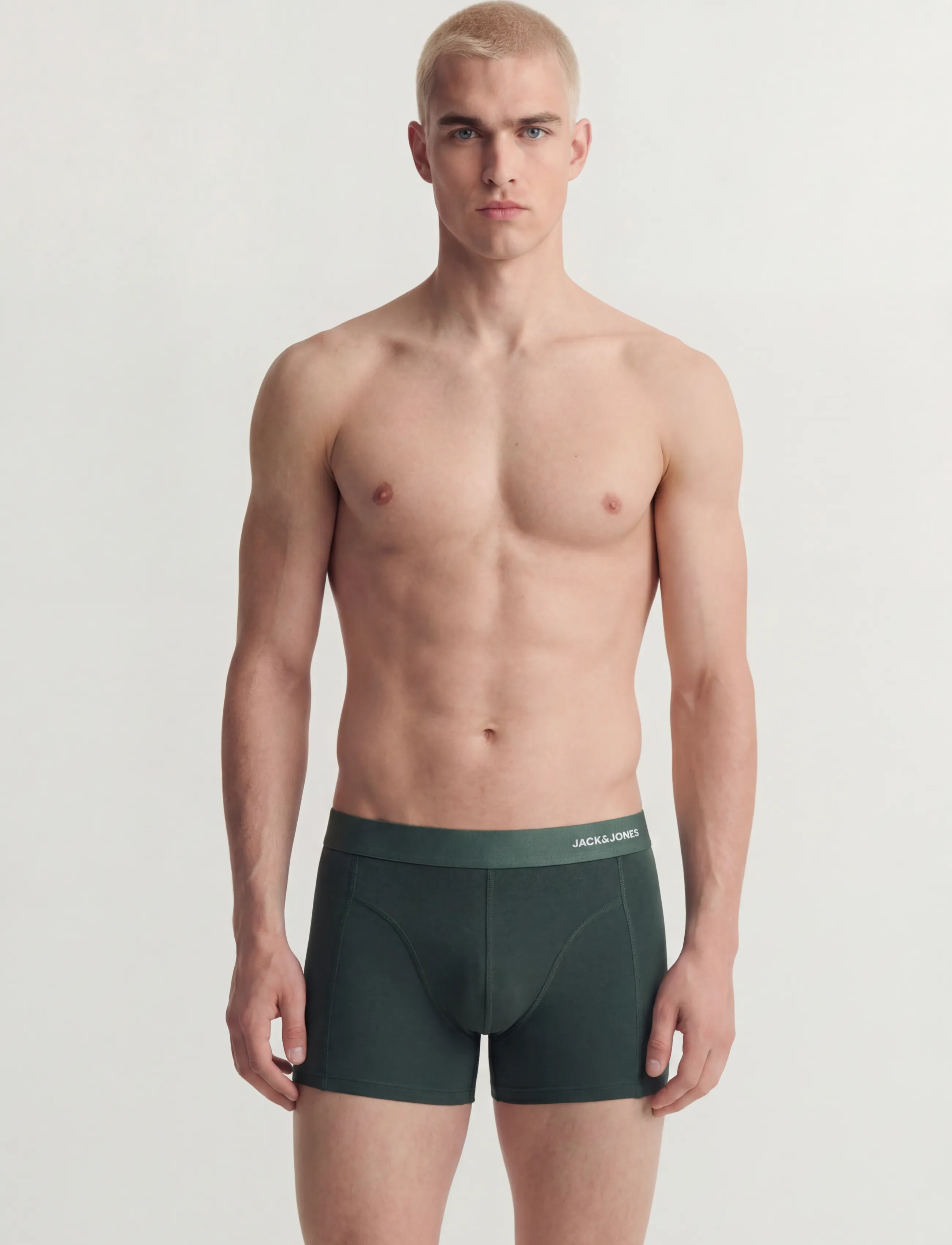 Jack & Jones JACCOMO SOLID BAMBOO TRUNKS 3 PACK SN - Looks for less - PINE GROVE / green