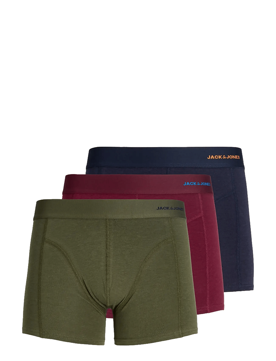 Jack & Jones - JACCOMO SOLID BAMBOO TRUNKS 3 PACK SN - multipakk aluspüksid - windsor wine - 1