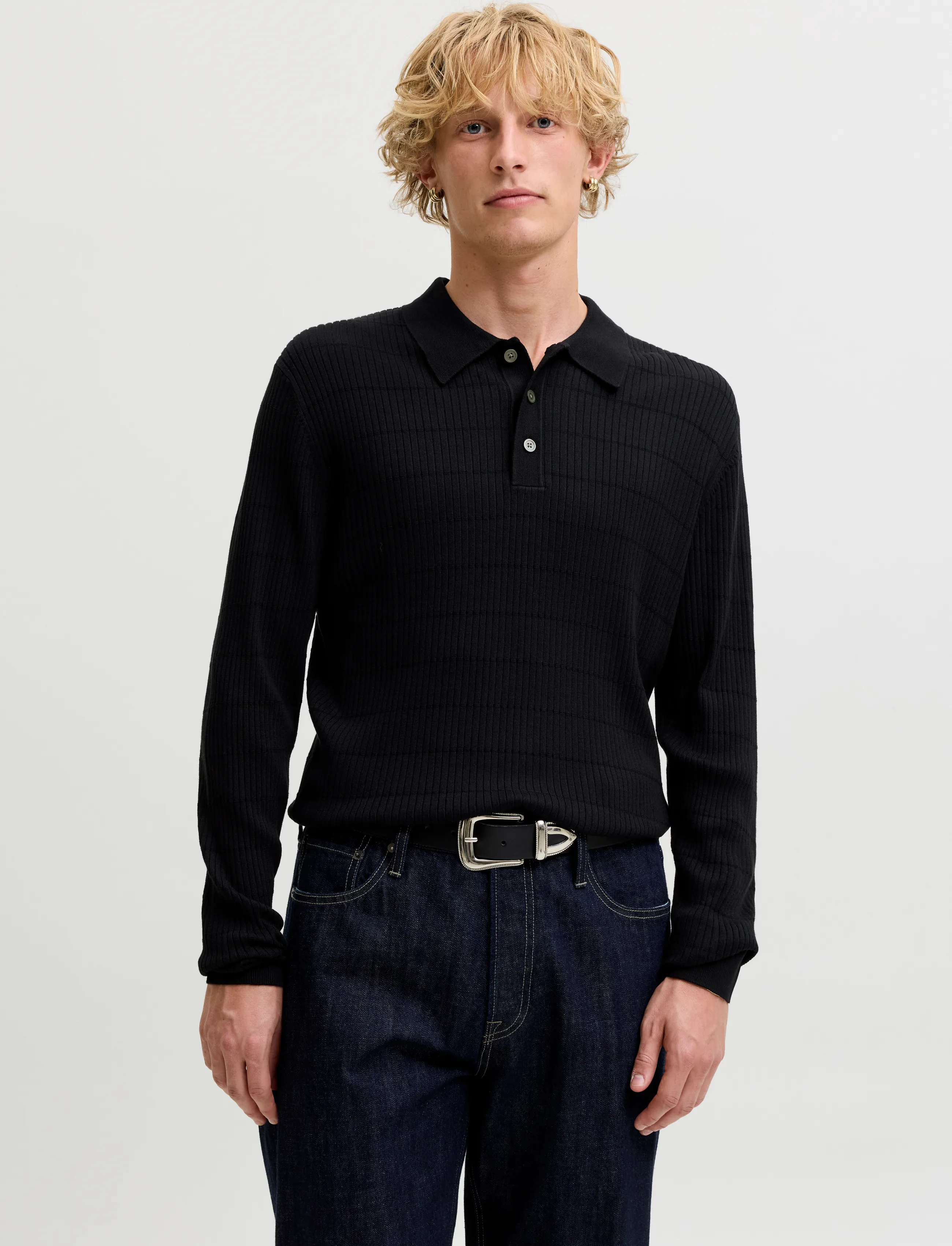 Jprblawilliam Knit Structure Polo Ls