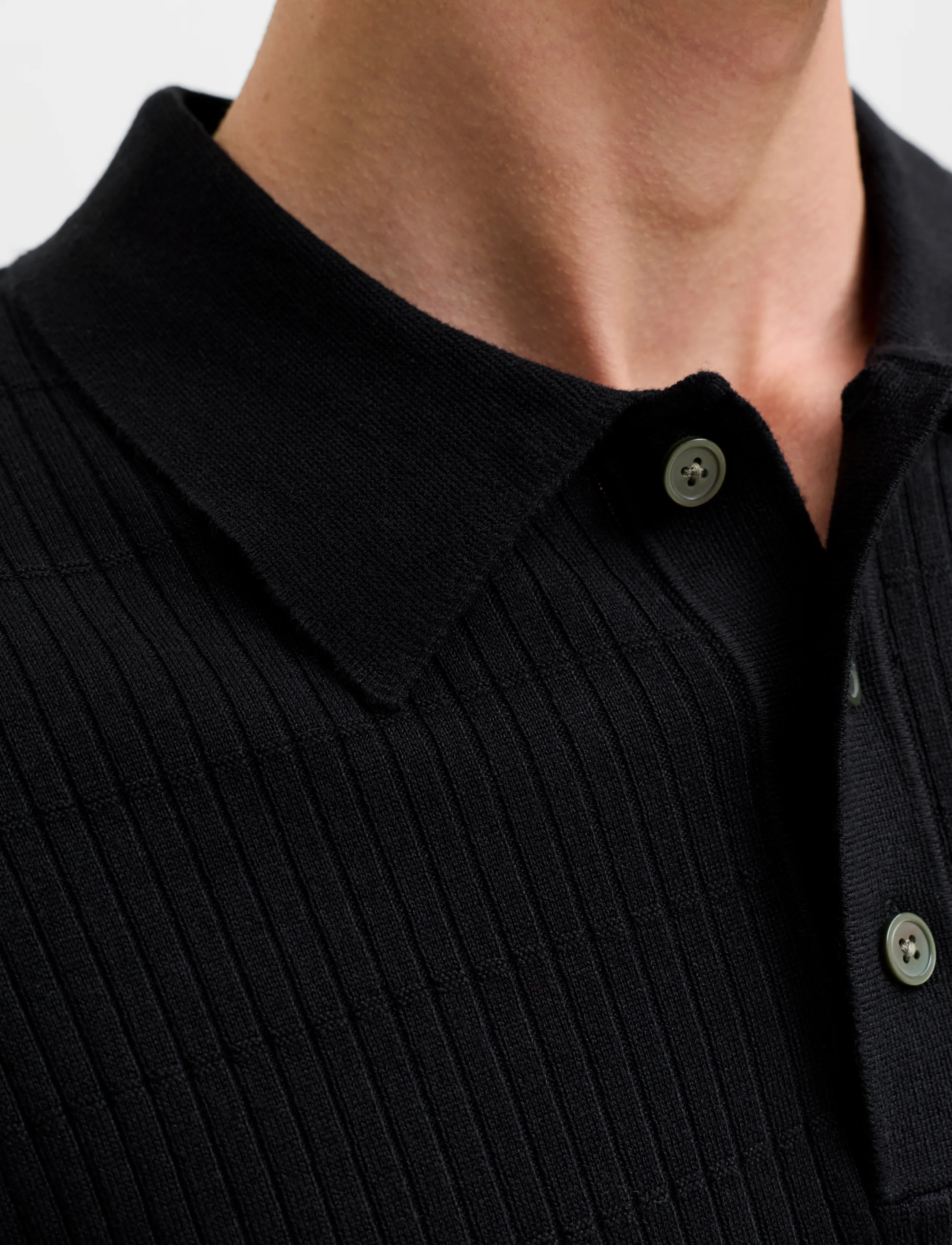 Jack & Jones - JPRBLAWILLIAM KNIT STRUCTURE POLO LS - black - 5