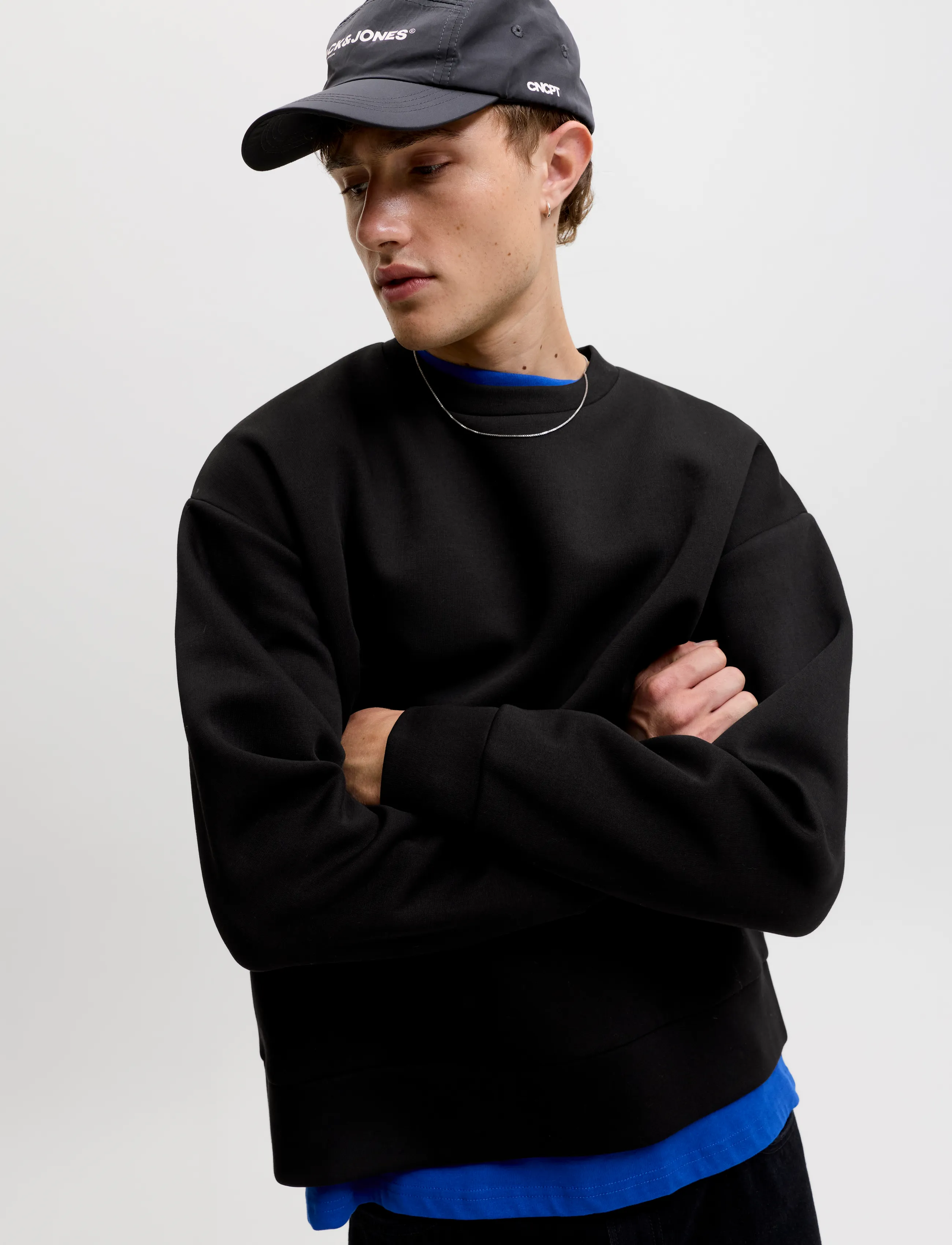 Jack & Jones - JJEBARRON SWEAT CREW NECK NOOS - kollektioner - black - 4