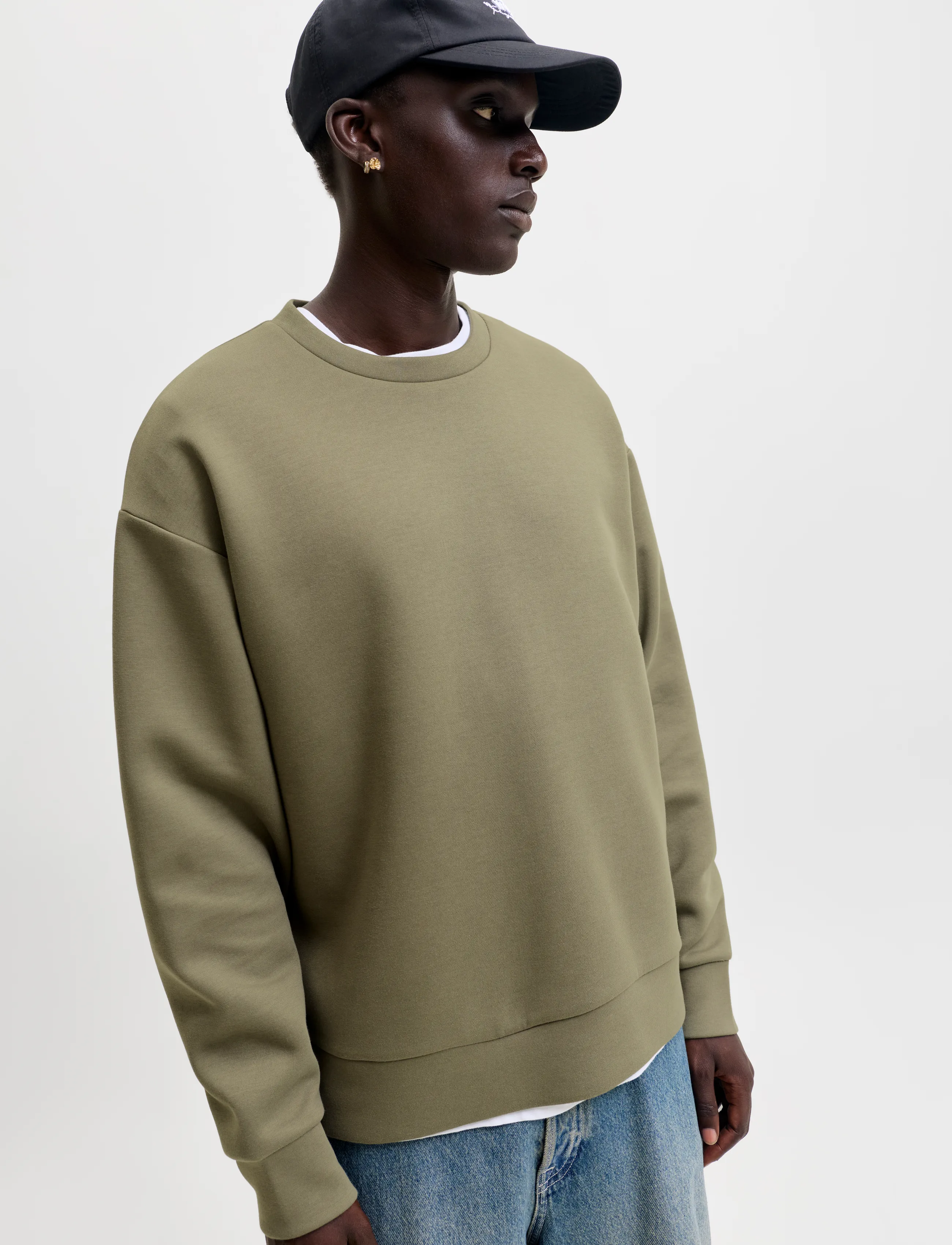 Jack & Jones - JJEBARRON SWEAT CREW NECK NOOS - sweatshirts - vetiver - 5