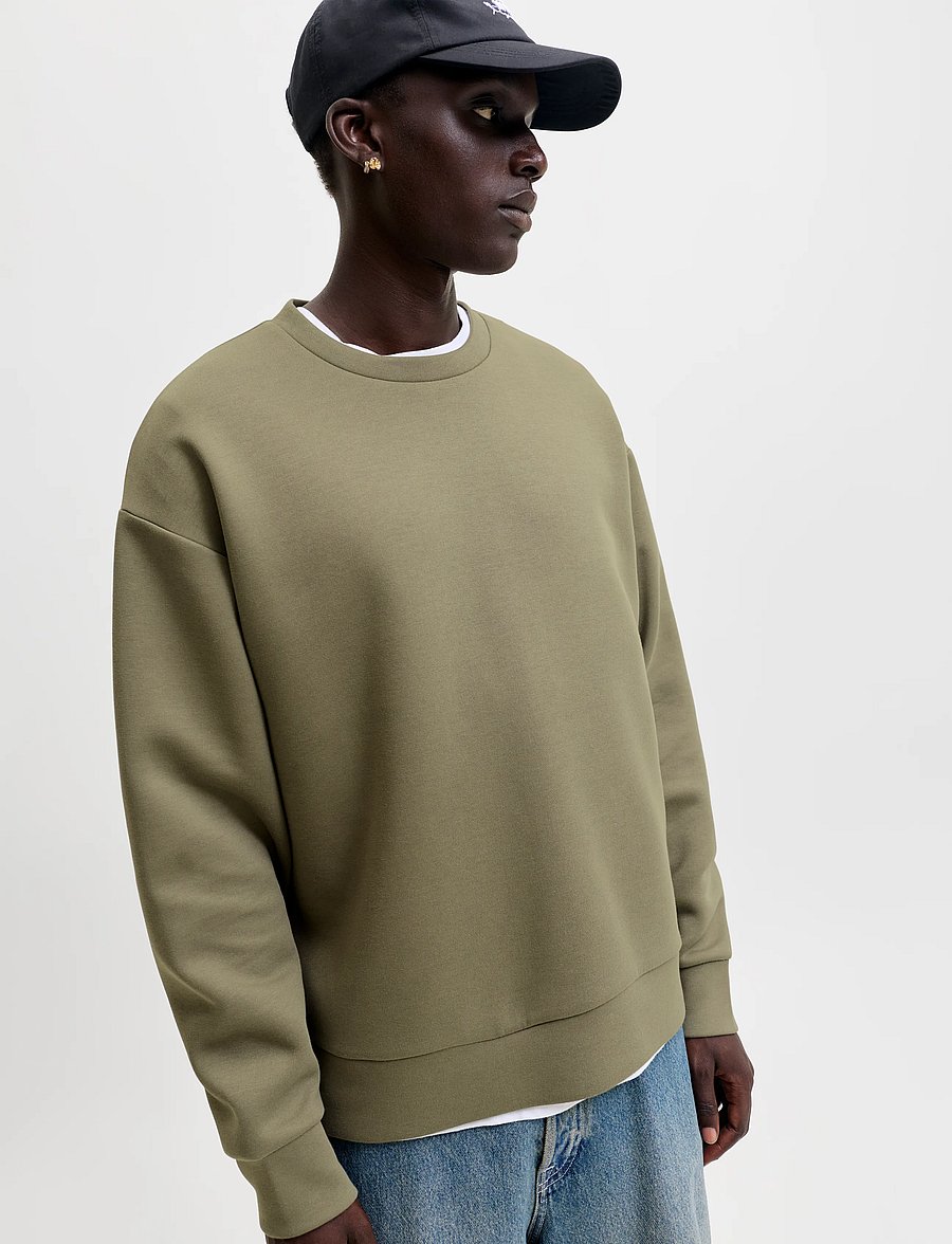 Jack & Jones - JJEBARRON SWEAT CREW NECK NOOS - sweatshirts - vetiver - 5