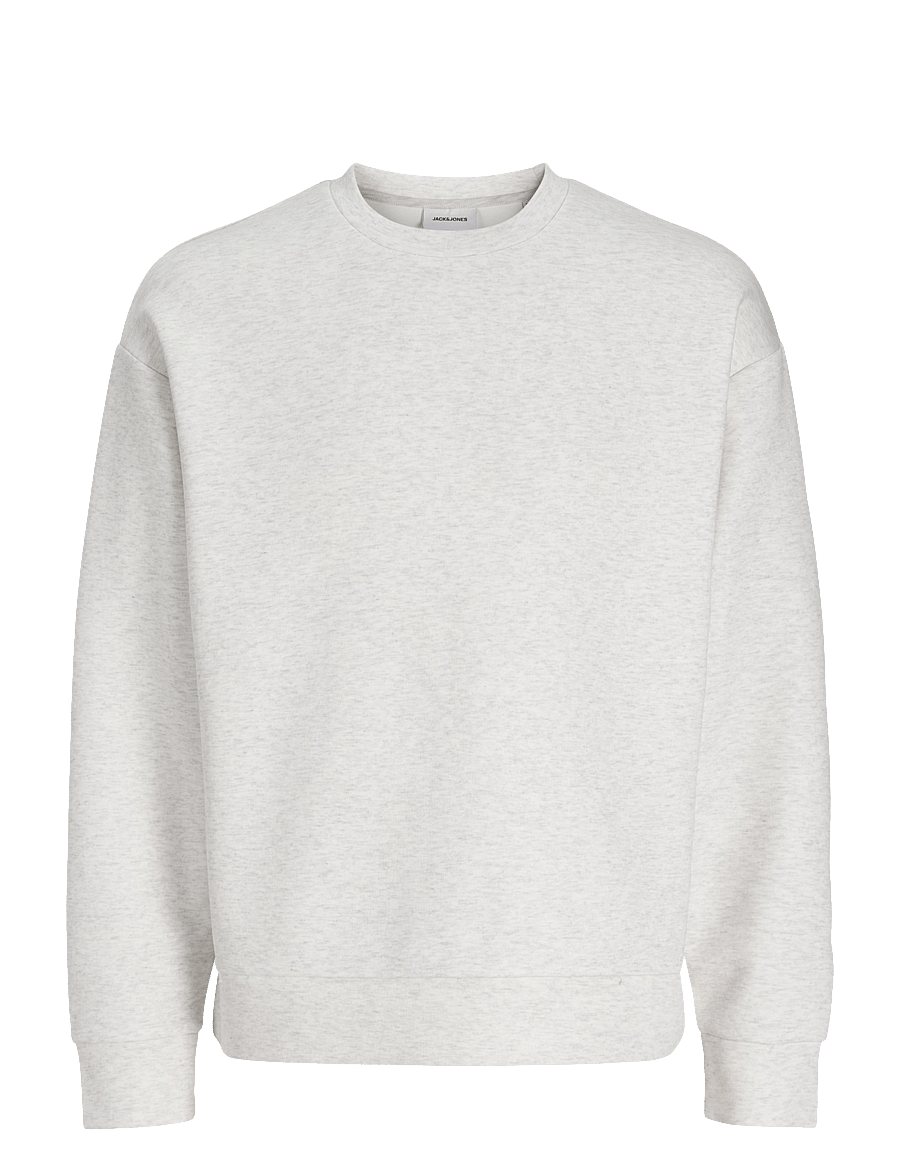 Jack & Jones - JJEBARRON SWEAT CREW NECK NOOS - kollektioner - white melange - 1