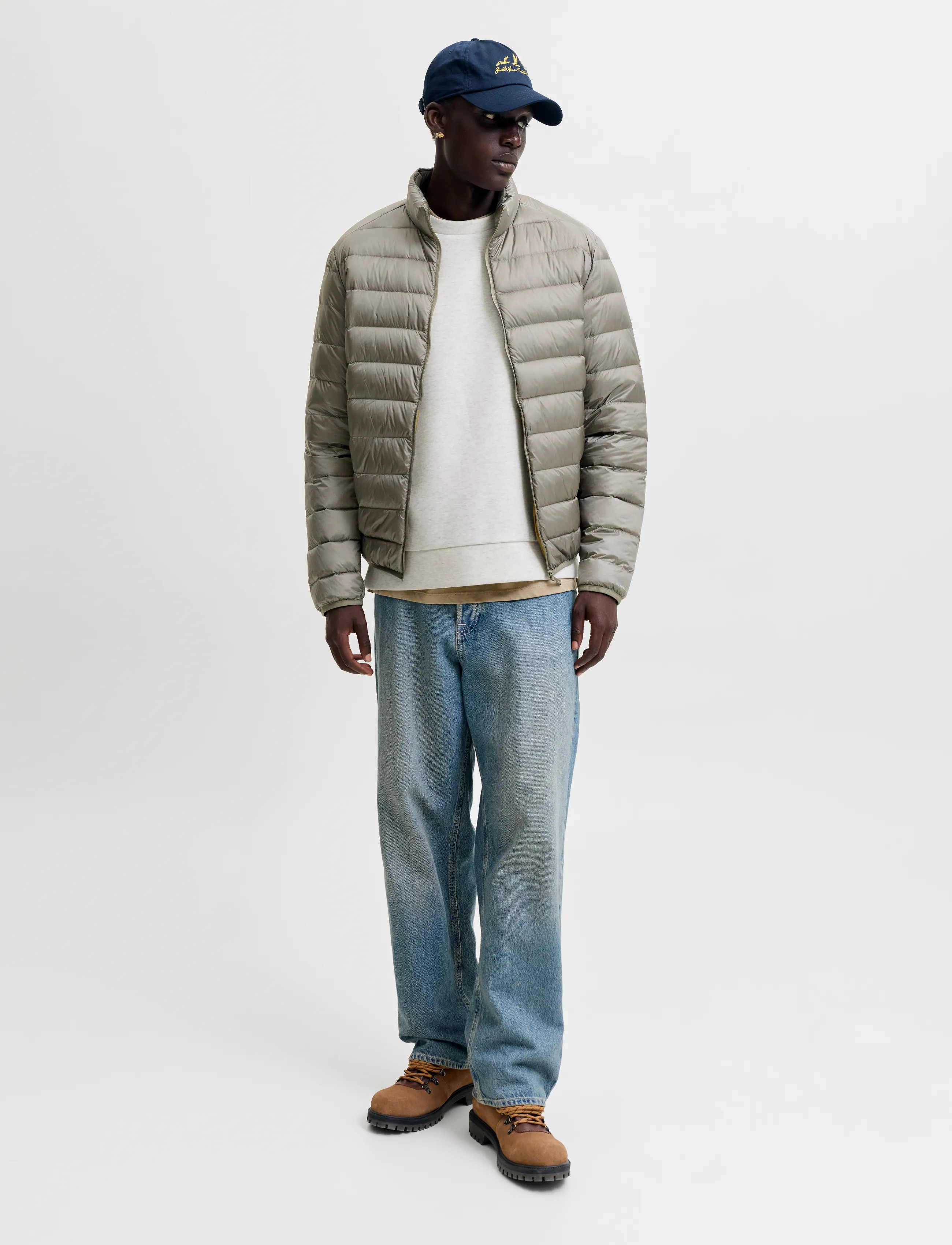 Jack & Jones - JJEBARRON SWEAT CREW NECK NOOS - sweatshirts - white melange - 3