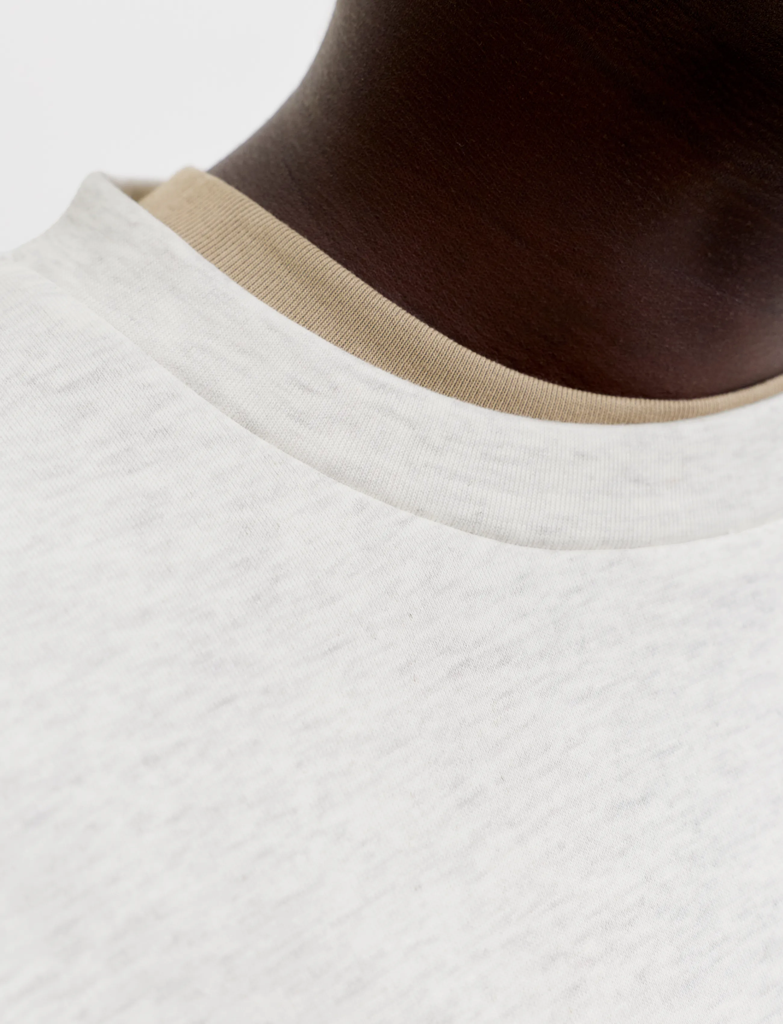 Jack & Jones - JJEBARRON SWEAT CREW NECK NOOS - sweatshirts - white melange - 4