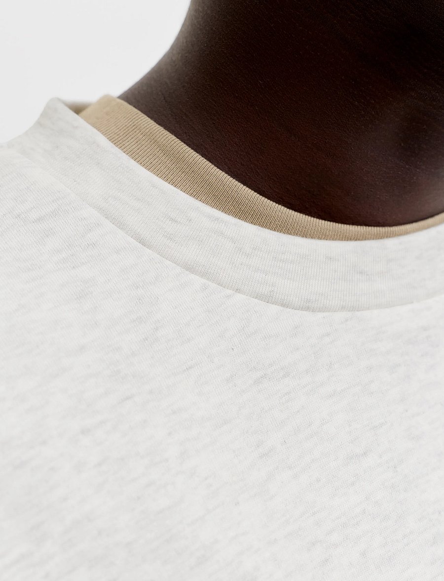Jack & Jones - JJEBARRON SWEAT CREW NECK NOOS - kollektioner - white melange - 4