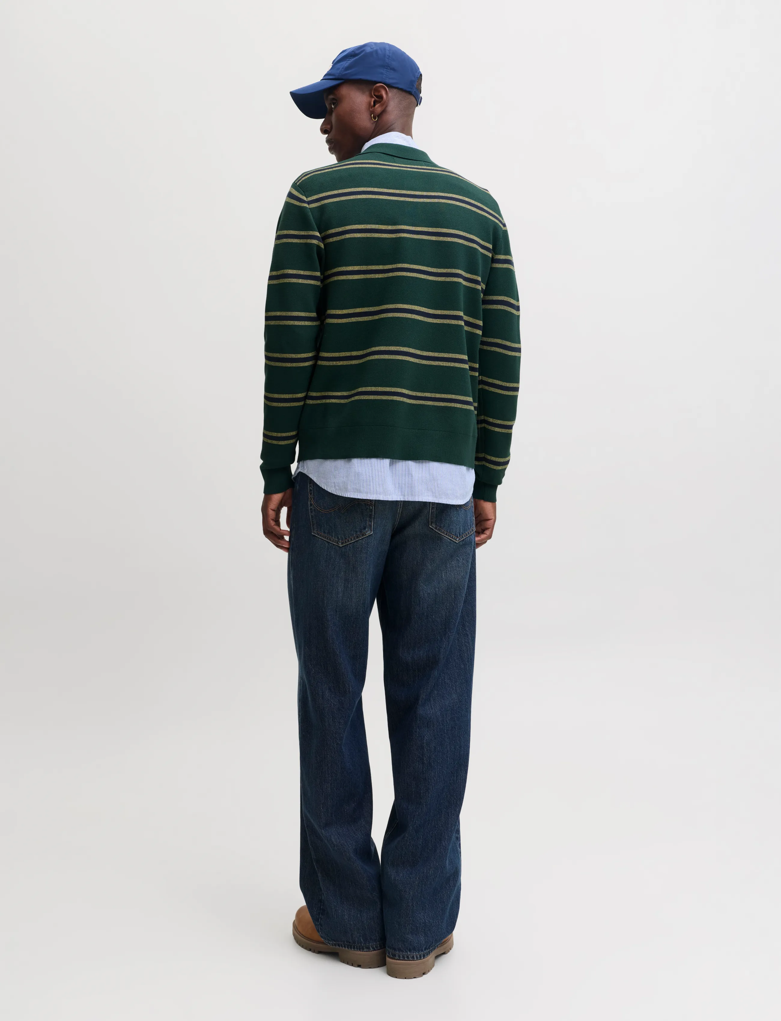 Jack & Jones - JORATOCHA KNIT STRIPE POLO - long-sleeved knitted polos - pine grove - 3
