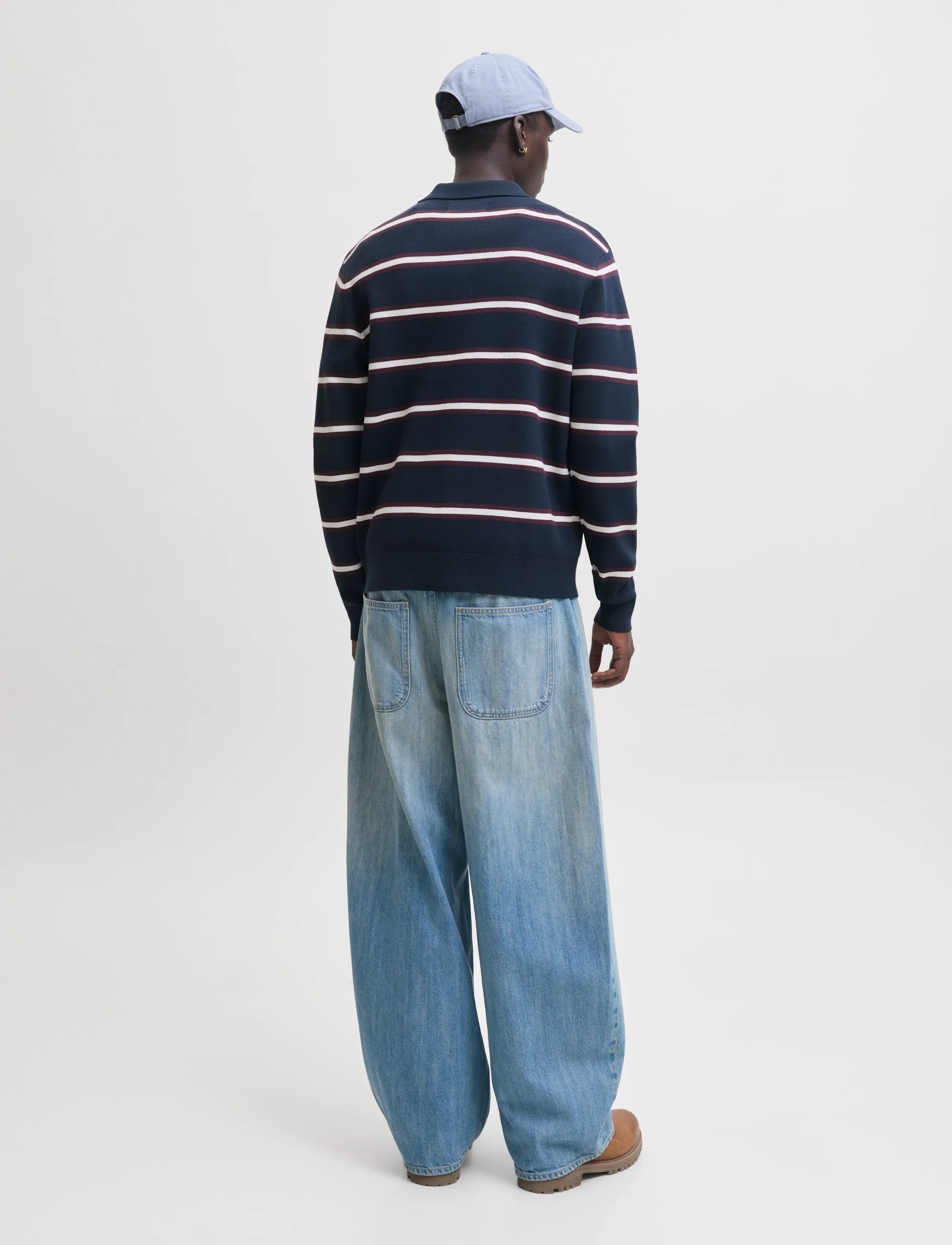 Jack & Jones - JORATOCHA KNIT STRIPE POLO - sky captain - 3