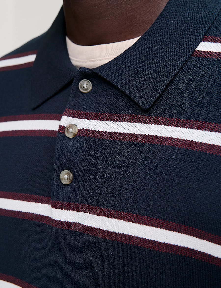Jack & Jones - JORATOCHA KNIT STRIPE POLO - sky captain - 5