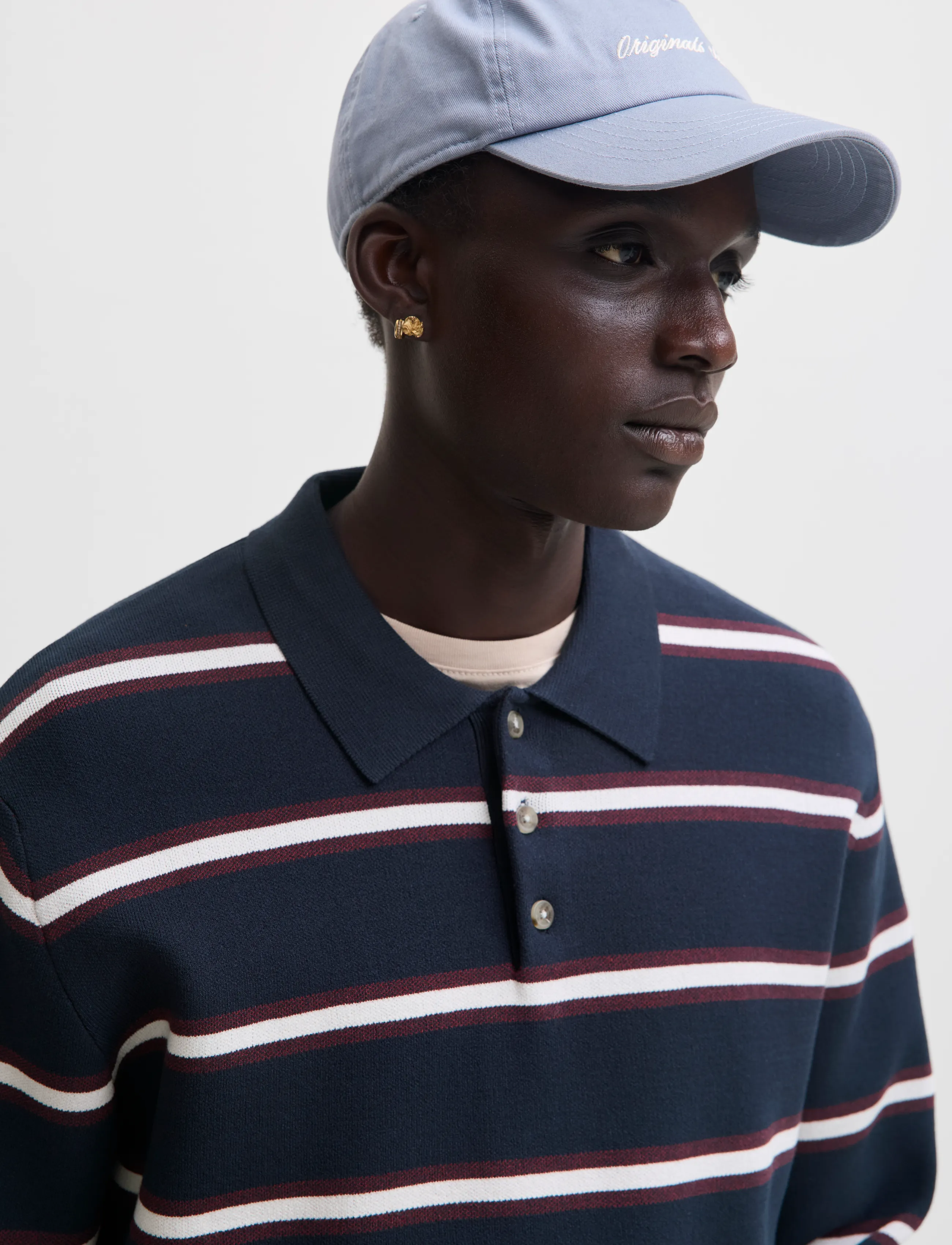JACK & JONES Tröja 'JORATOCHA' marinblå / vinröd herr – bild 6