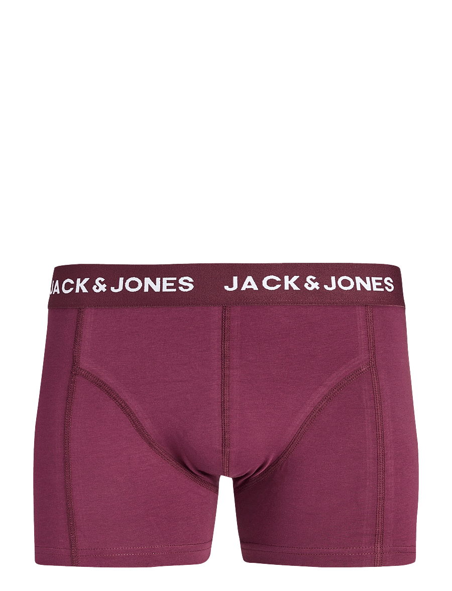 Jack & Jones - JACJOTA SOLID TRUNKS 3 PACK - boxershorts - windsor wine - 3