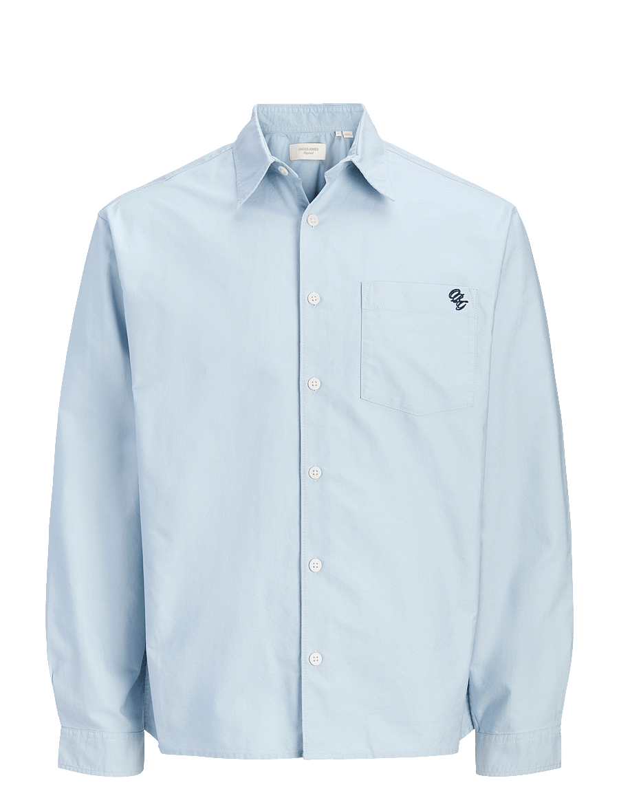 Jack & Jones - JORFREDERIKSBERG OXFORD SHIRT LS SN - mönstrade skjortor - cashmere blue - 1