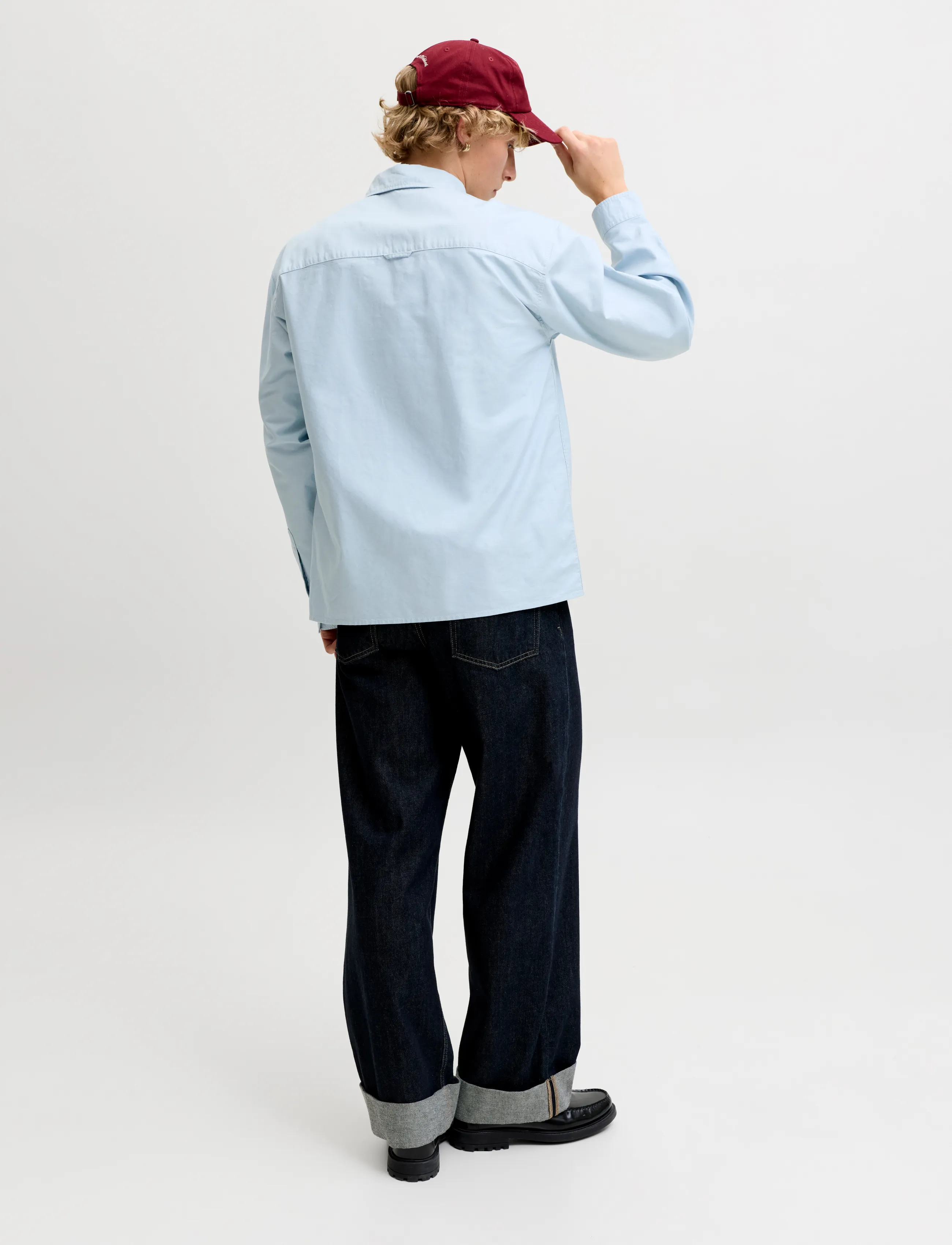 Jack & Jones - JORFREDERIKSBERG OXFORD SHIRT LS SN - pattern shirts - cashmere blue - 3