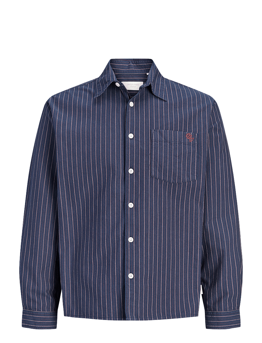 Jack & Jones - JORFREDERIKSBERG OXFORD SHIRT LS SN - mønstrede skjorter - sky captain - 1