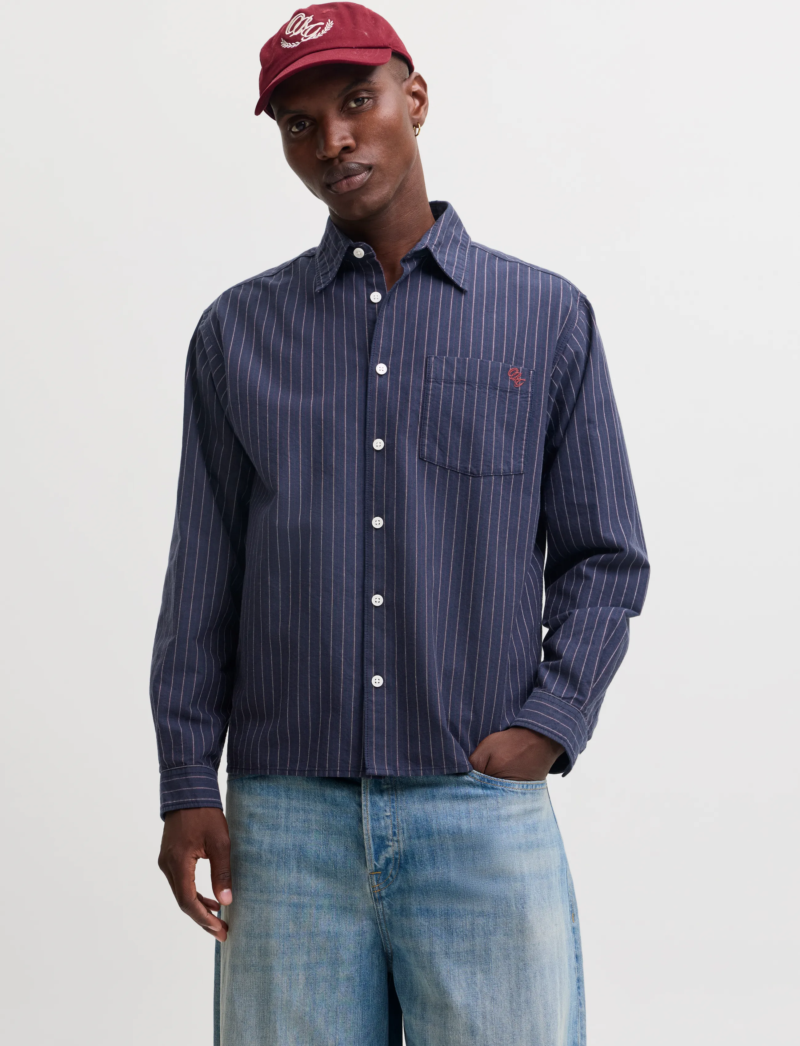 Jack & Jones JORFREDERIKSBERG OXFORD SHIRT LS SN - Oxford shirts - SKY CAPTAIN / navy