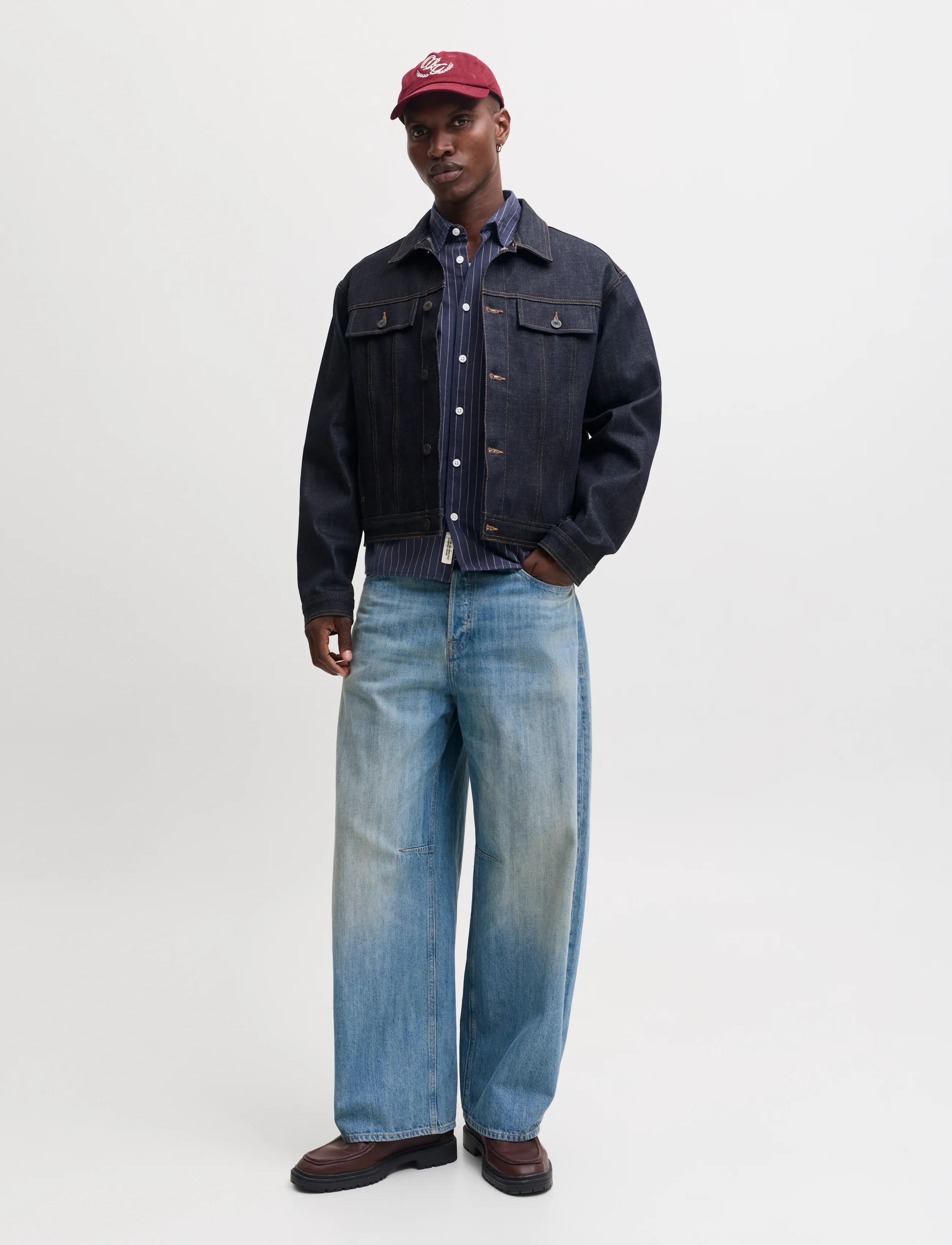 Jack & Jones - JORFREDERIKSBERG OXFORD SHIRT LS SN - pattern shirts - sky captain - 4