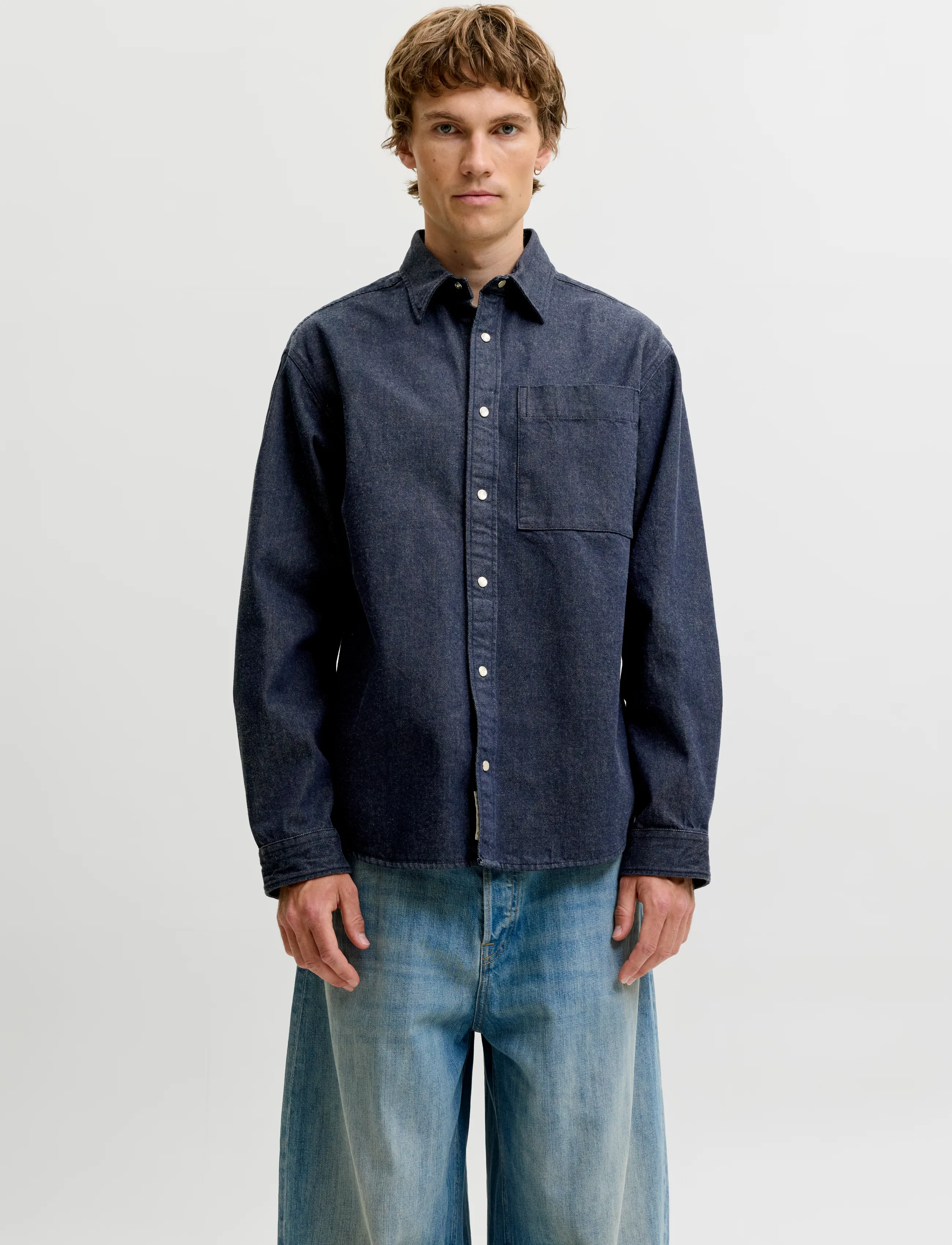 Jack & Jones JORFREDERIKSBERG WASHED DENIM  LS - Jack & Jones - SKY CAPTAIN / navy
