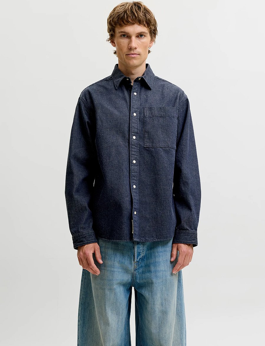 Jack & Jones - JORFREDERIKSBERG WASHED DENIM LS - jeanshemden - sky captain - 0