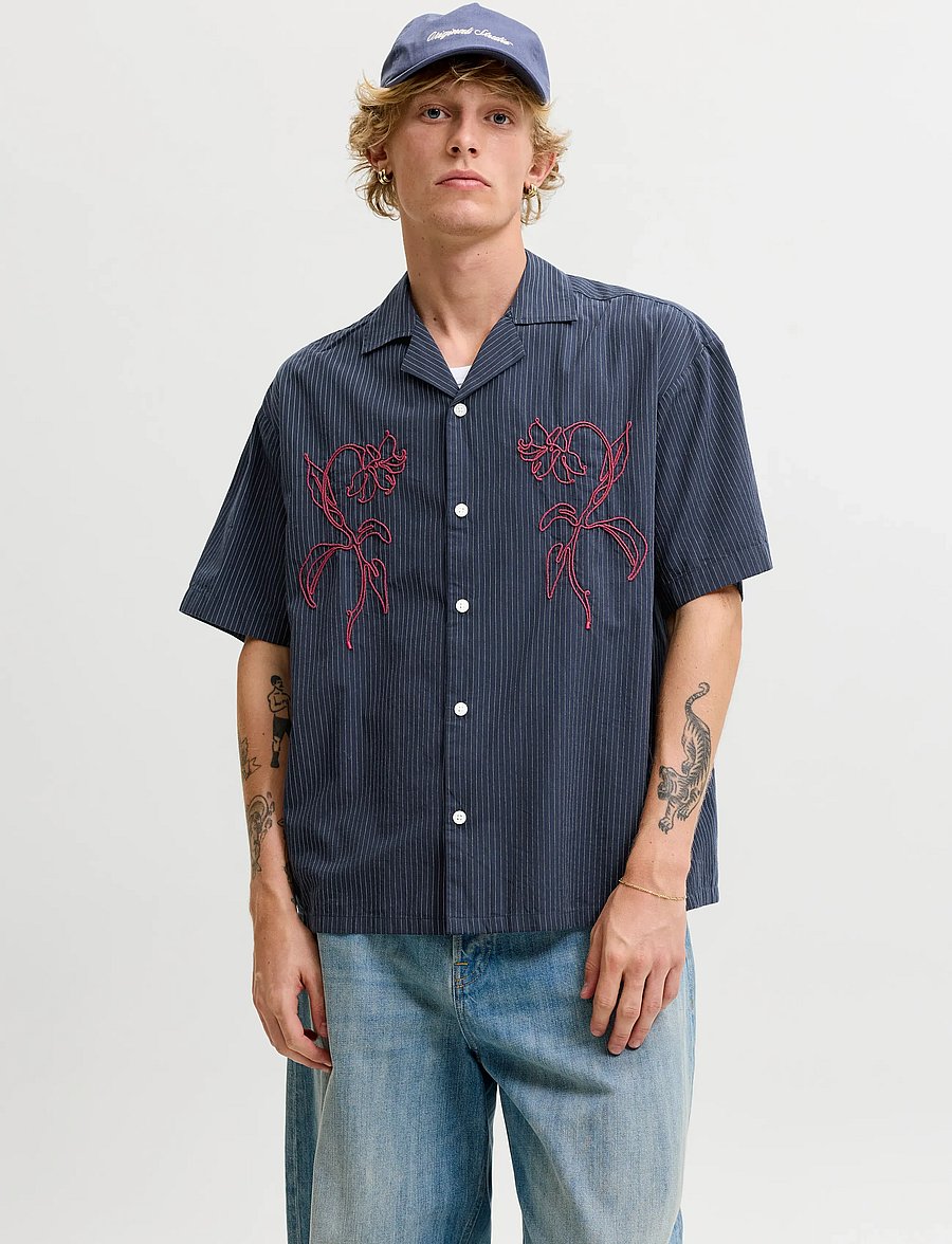 Jack & Jones - JORATOCHA EMBROIDERY SHIRT SS - sky captain - 0