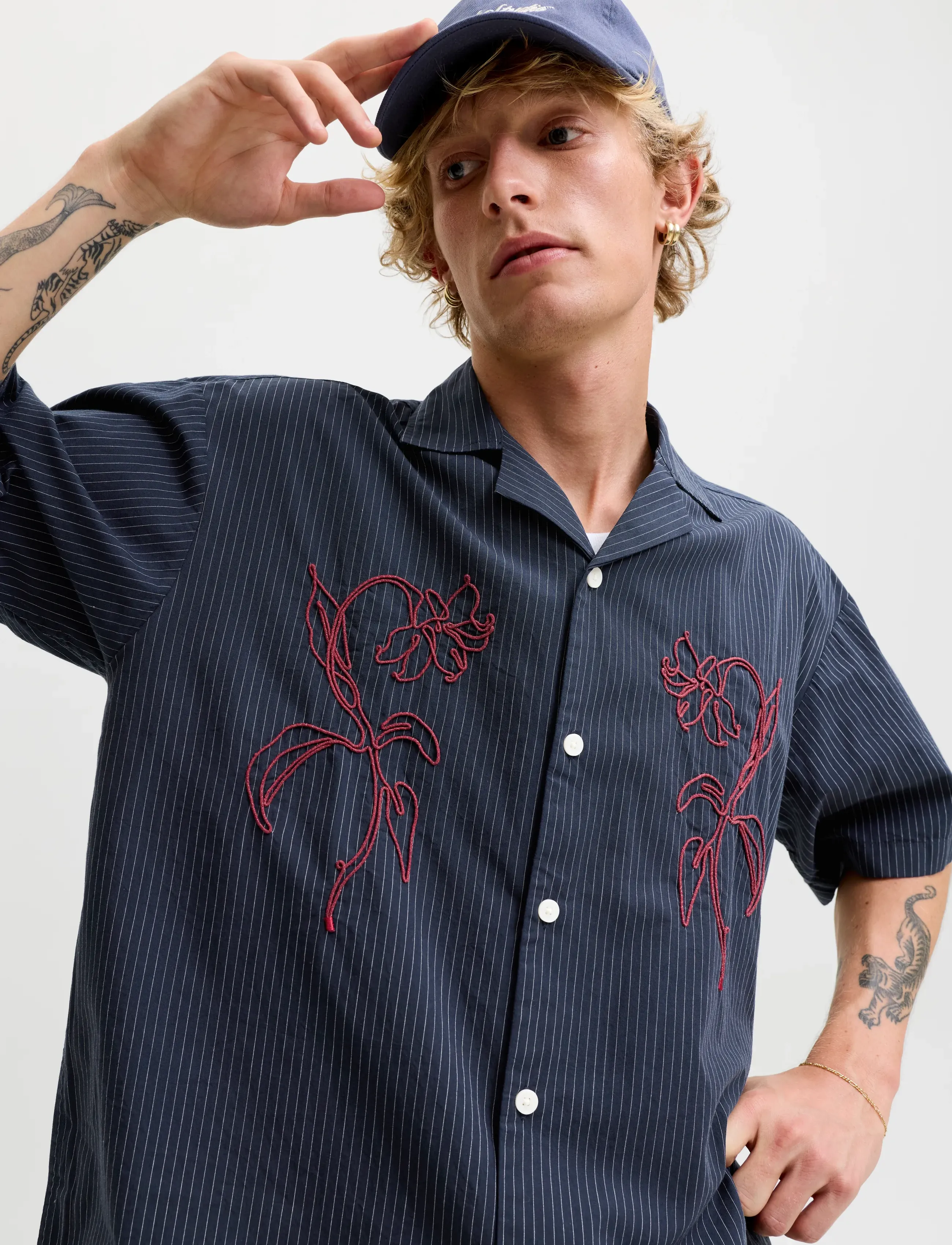JACK & JONES Joratocha Embroidery Shirt Ss kortärmade skjortor herr – bild 5