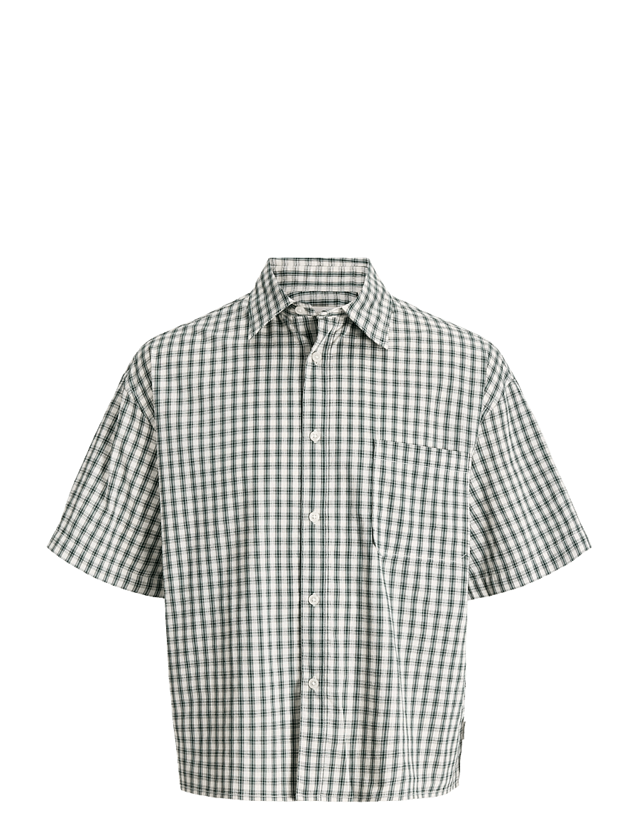 Jack & Jones - JORATOCHA CHECK SHIRT SS - ternede skjorter - pine grove - 0