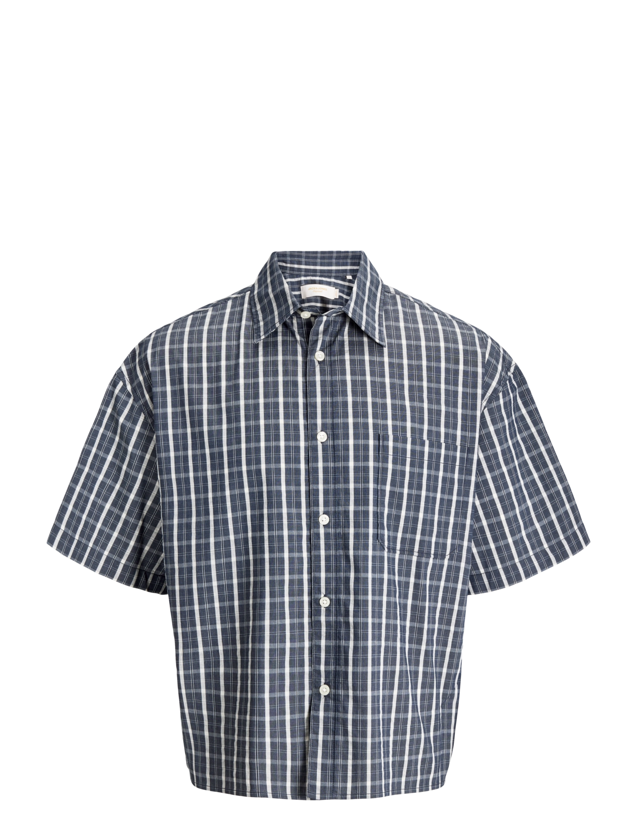 Jack & Jones JORATOCHA CHECK SHIRT SS - Jack & Jones - SKY CAPTAIN / navy