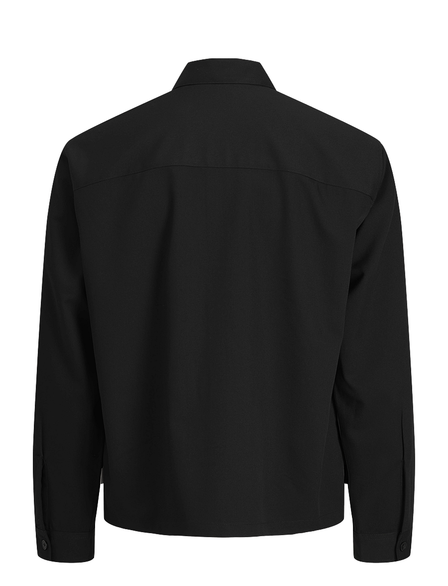 Jack & Jones - JORCHAMBERI TOBY ZIP SHIRT LS - vabaajasärgid - black - 1