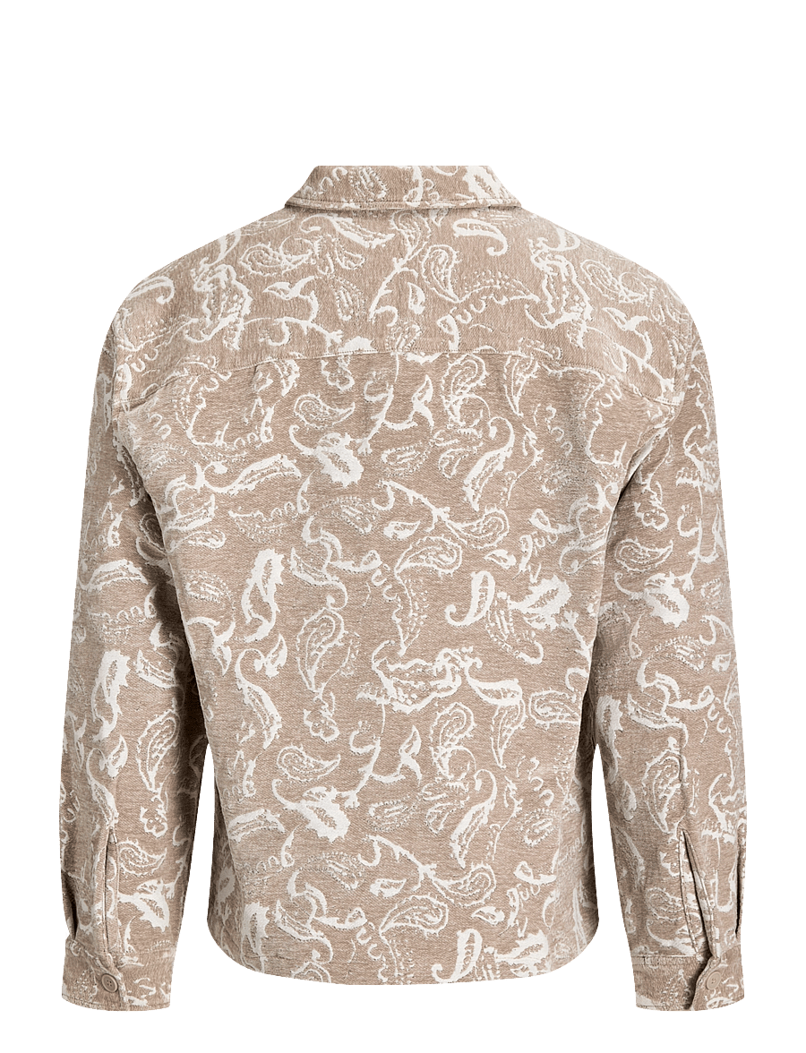 Jack & Jones - JORCHAMBERI JACQUARD SHIRT LS - mustriga särgid - feather gray - 1