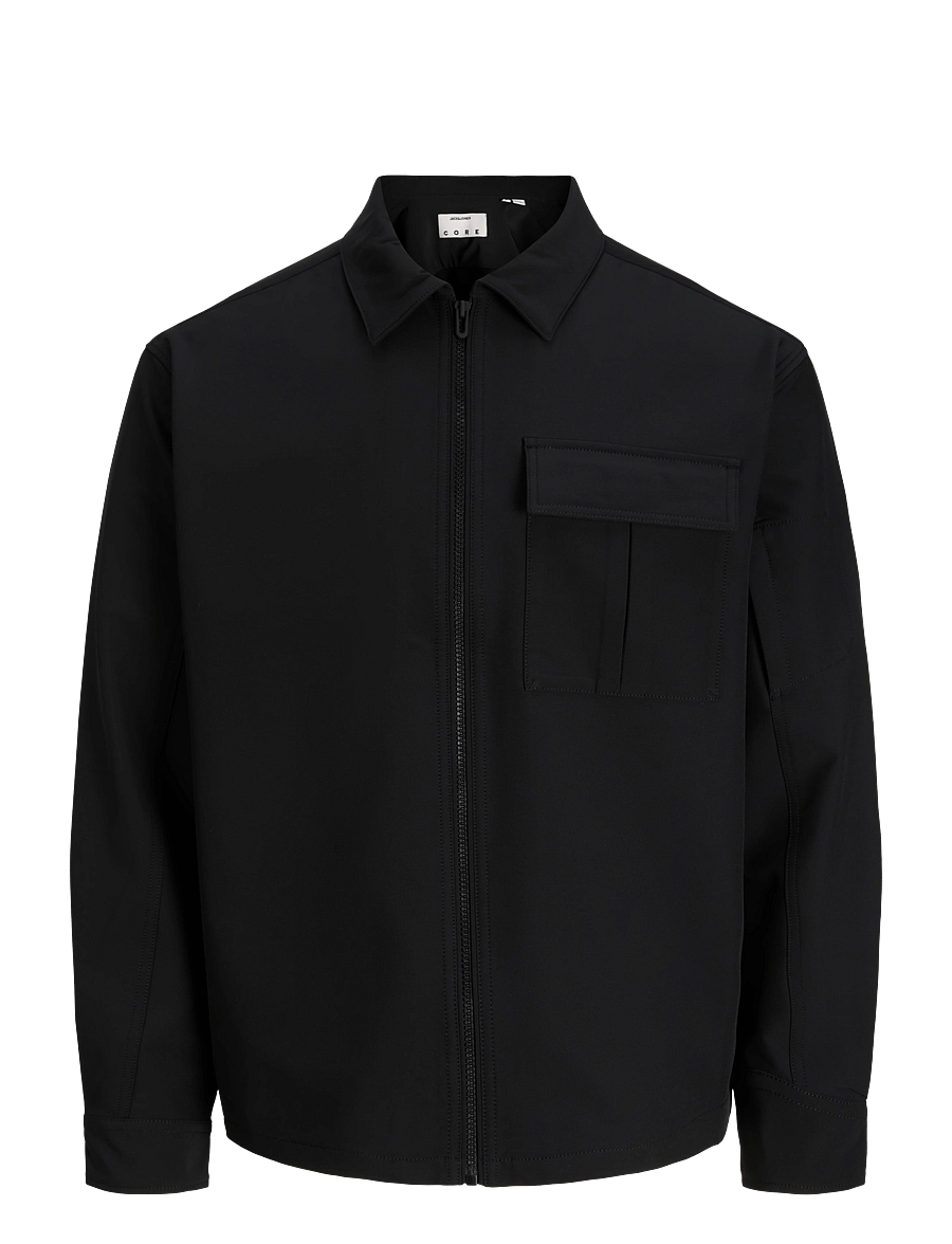 Jack & Jones - JCOFUSION TECH ZIP OVERSHIRT - sügisjoped - black - 0