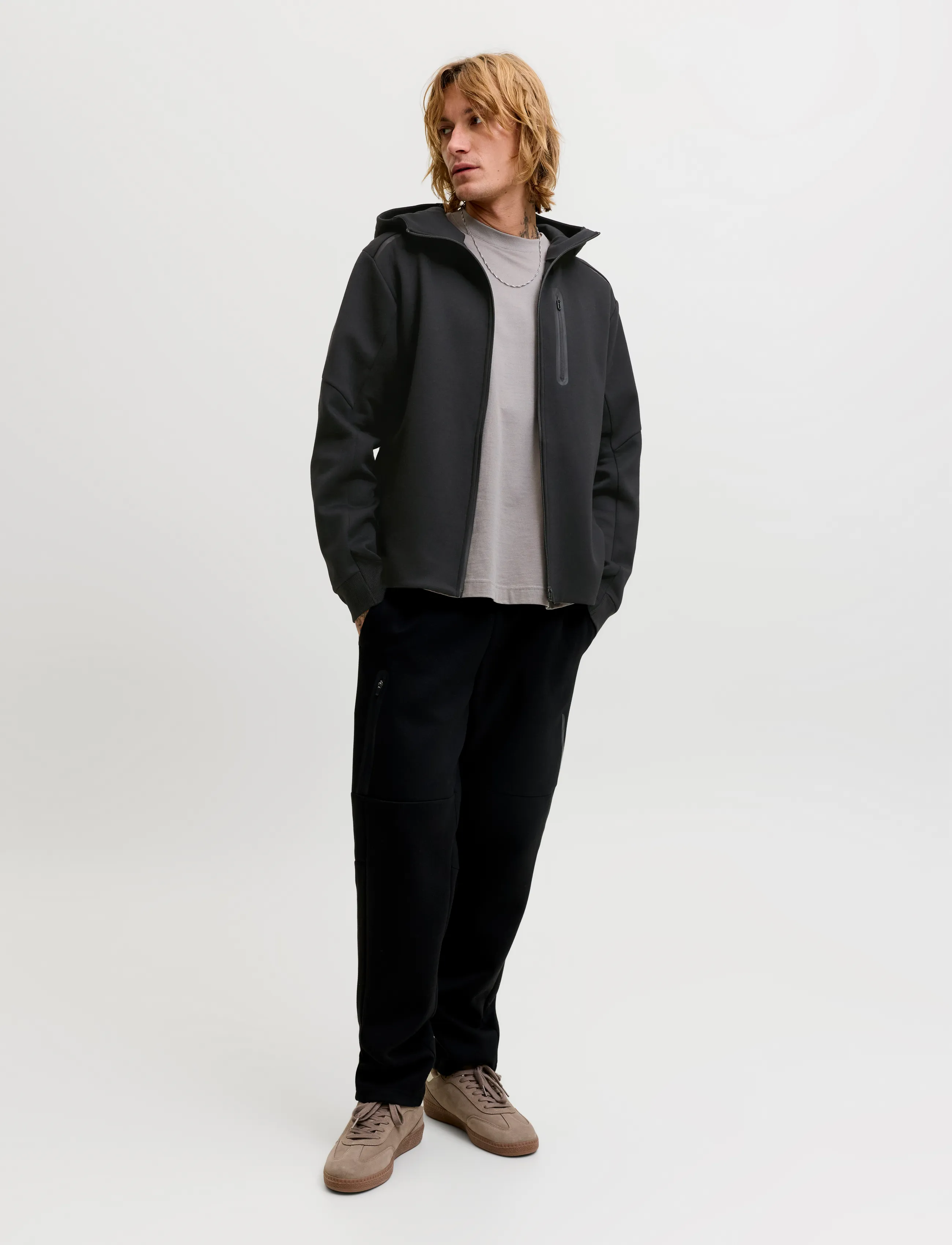 Jack & Jones - JCOFUSION SWEAT FULL ZIP HOOD - black - 4