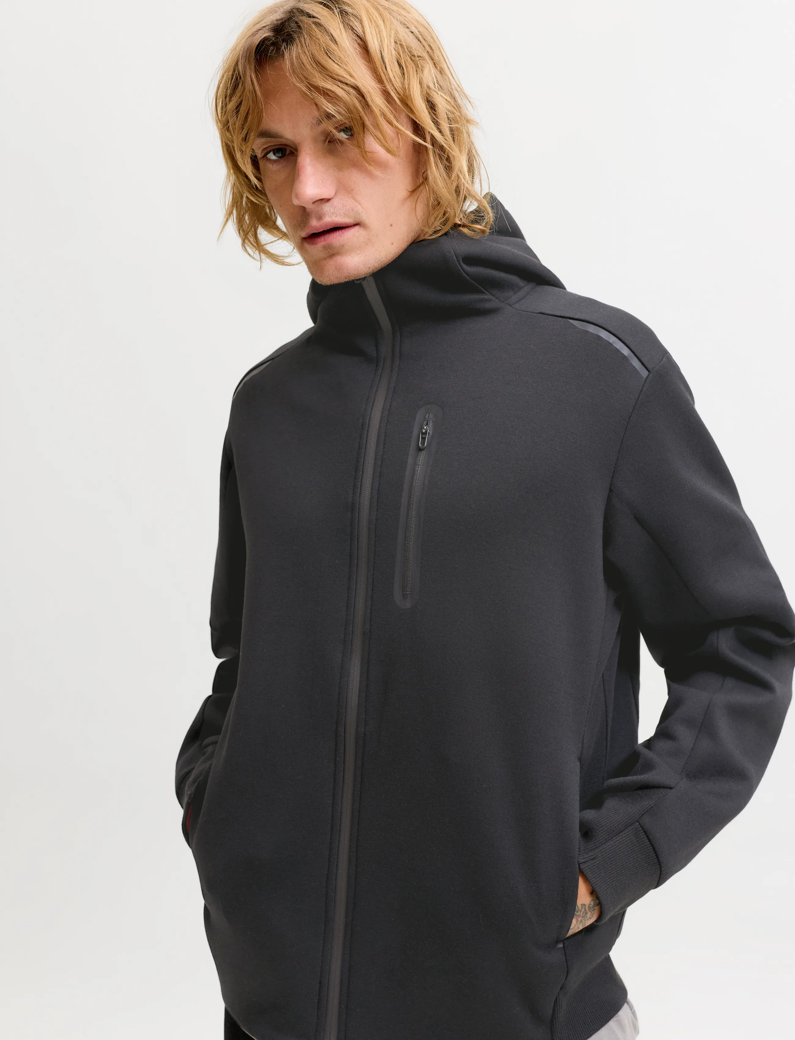 Jack & Jones - JCOFUSION SWEAT FULL ZIP HOOD - black - 5