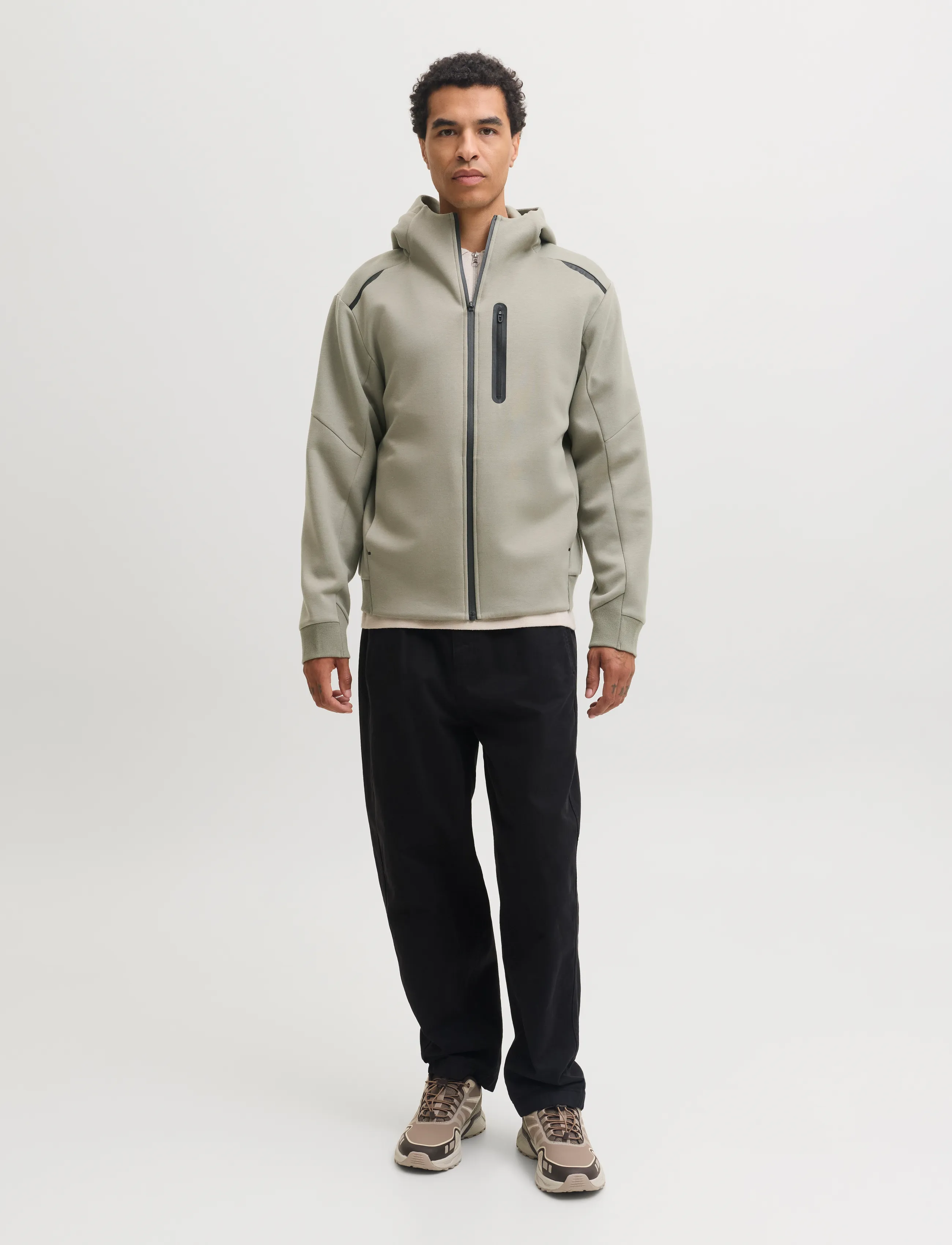 Jack & Jones - JCOFUSION SWEAT FULL ZIP HOOD - vetiver - 4