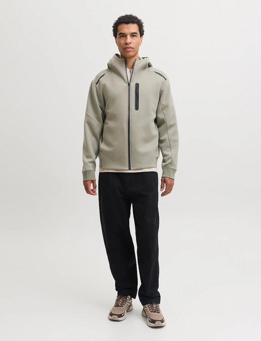 Jack & Jones - JCOFUSION SWEAT FULL ZIP HOOD - vetiver - 4