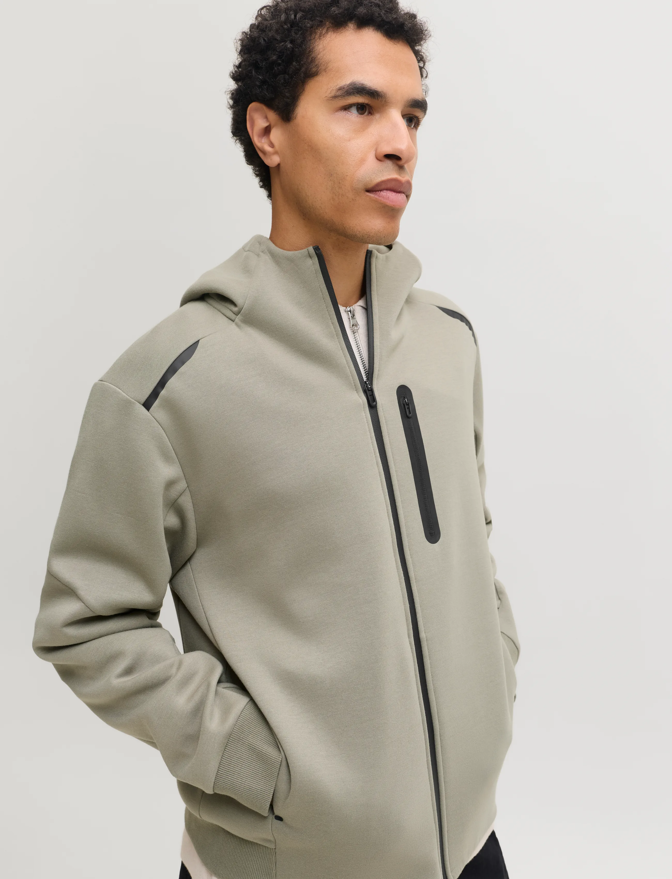 Jack & Jones - JCOFUSION SWEAT FULL ZIP HOOD - vetiver - 5