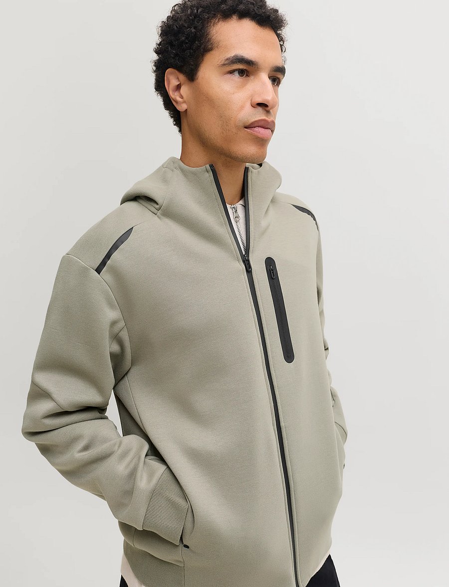 Jack & Jones - JCOFUSION SWEAT FULL ZIP HOOD - vetiver - 5