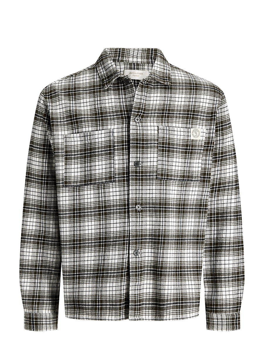 Jack & Jones - JORFREDERIKSBERG FLANNEL OVERSHIRT LS SN - rosin - 0