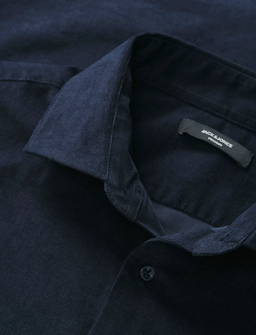 Jack & Jones - JPRBLAPARKER CORDUROY L/S SHIRT BF - velvetsärgid - night sky - 2
