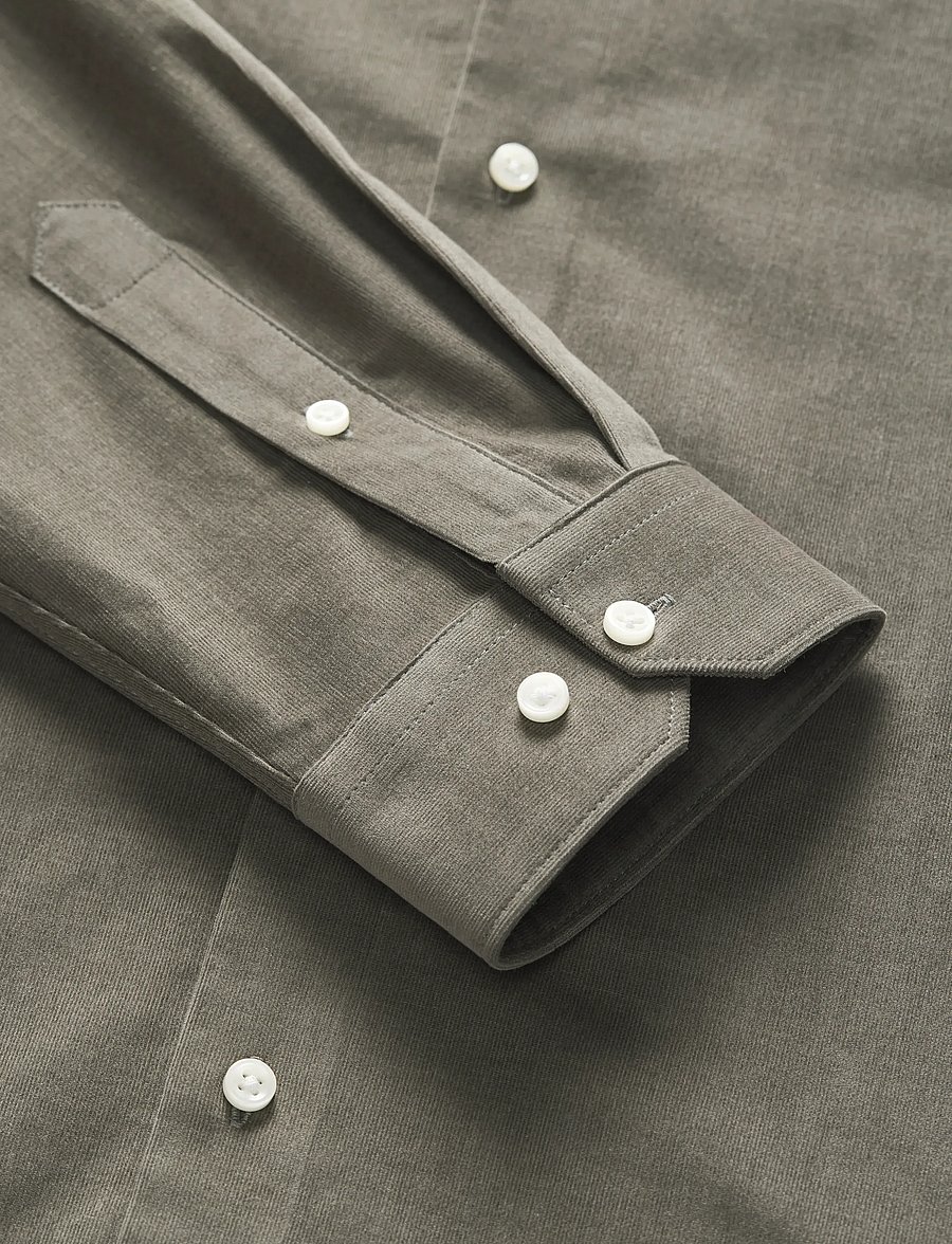 Jack & Jones - JPRBLAPARKER CORDUROY L/S SHIRT BF - velvetsärgid - smokey olive - 3
