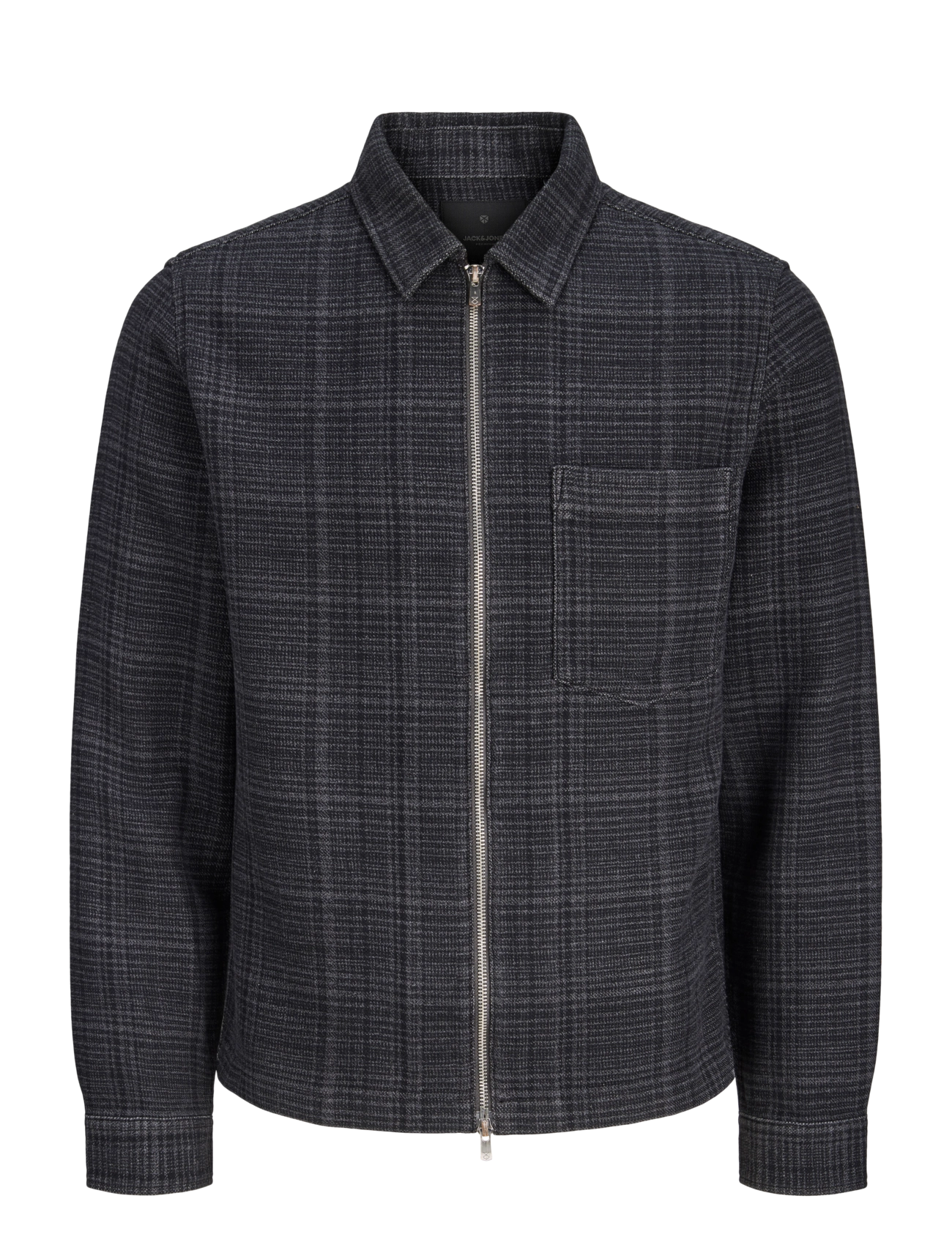 Jack & Jones JPRBLACOOPER L/S OVERSHIRT - Riided - BLACK / black