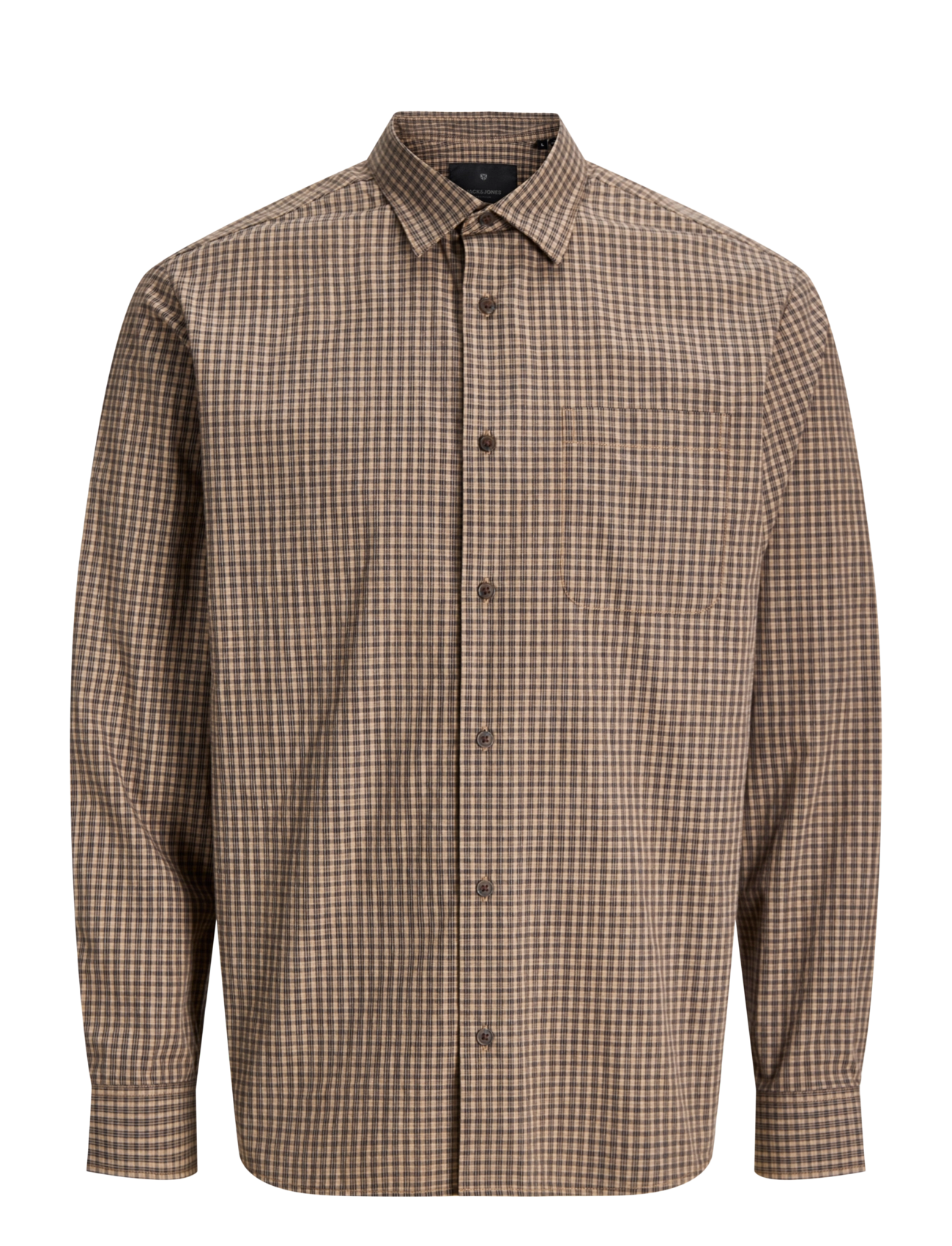 Jack & Jones - JPRBLAEDWARD DOBBY L/S SHIRT - triibulised särgid - petrified oak - 0