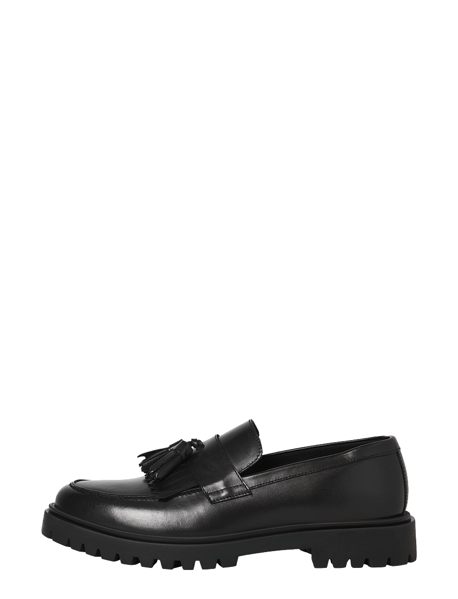 Jack & Jones - JFWMILANO LEATHER LOAFER - kollektioner - black - 0