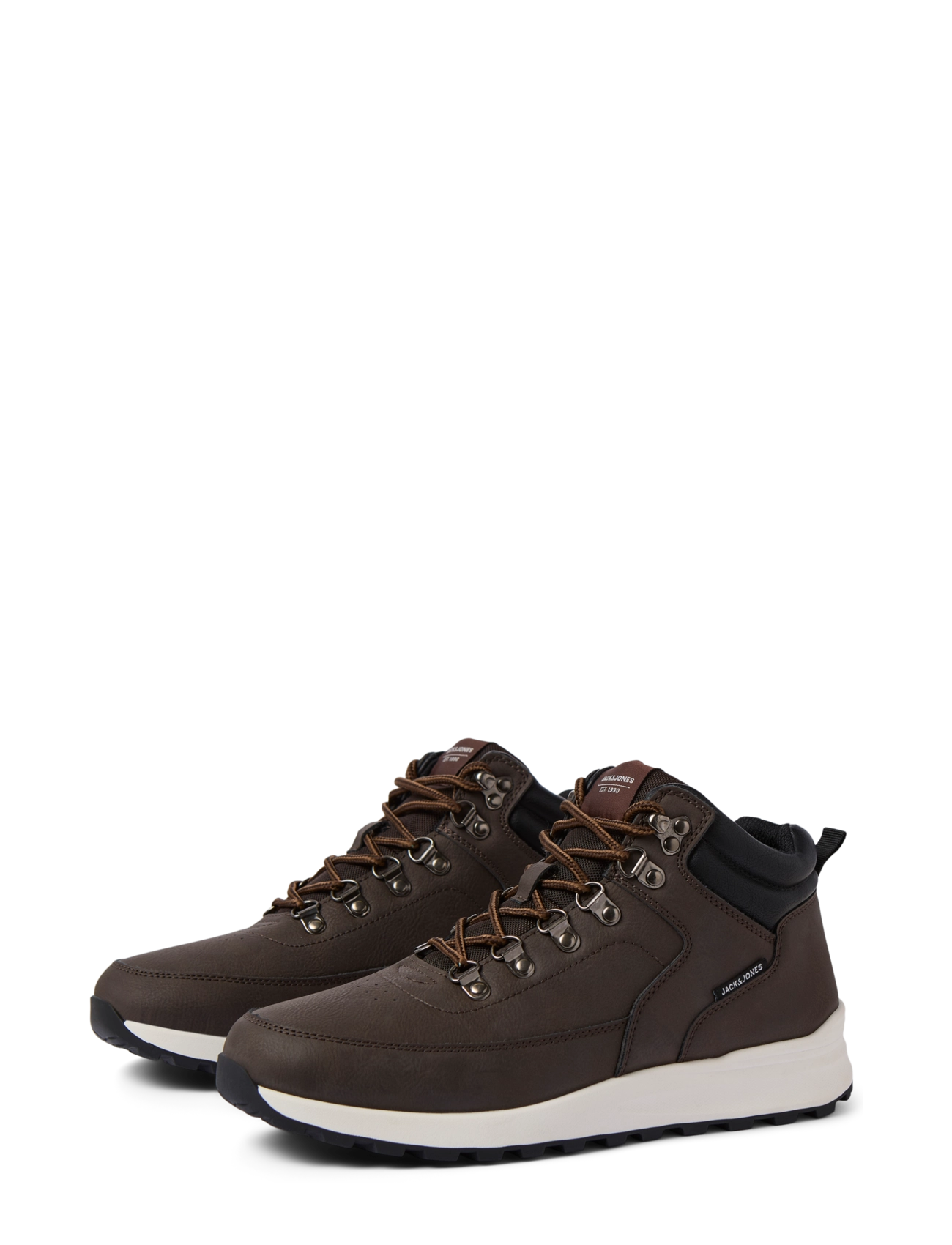 Jack & Jones - JFWEATON PU BOOT INTERNATIONAL CAMPAIGN - laced boots - java - 4