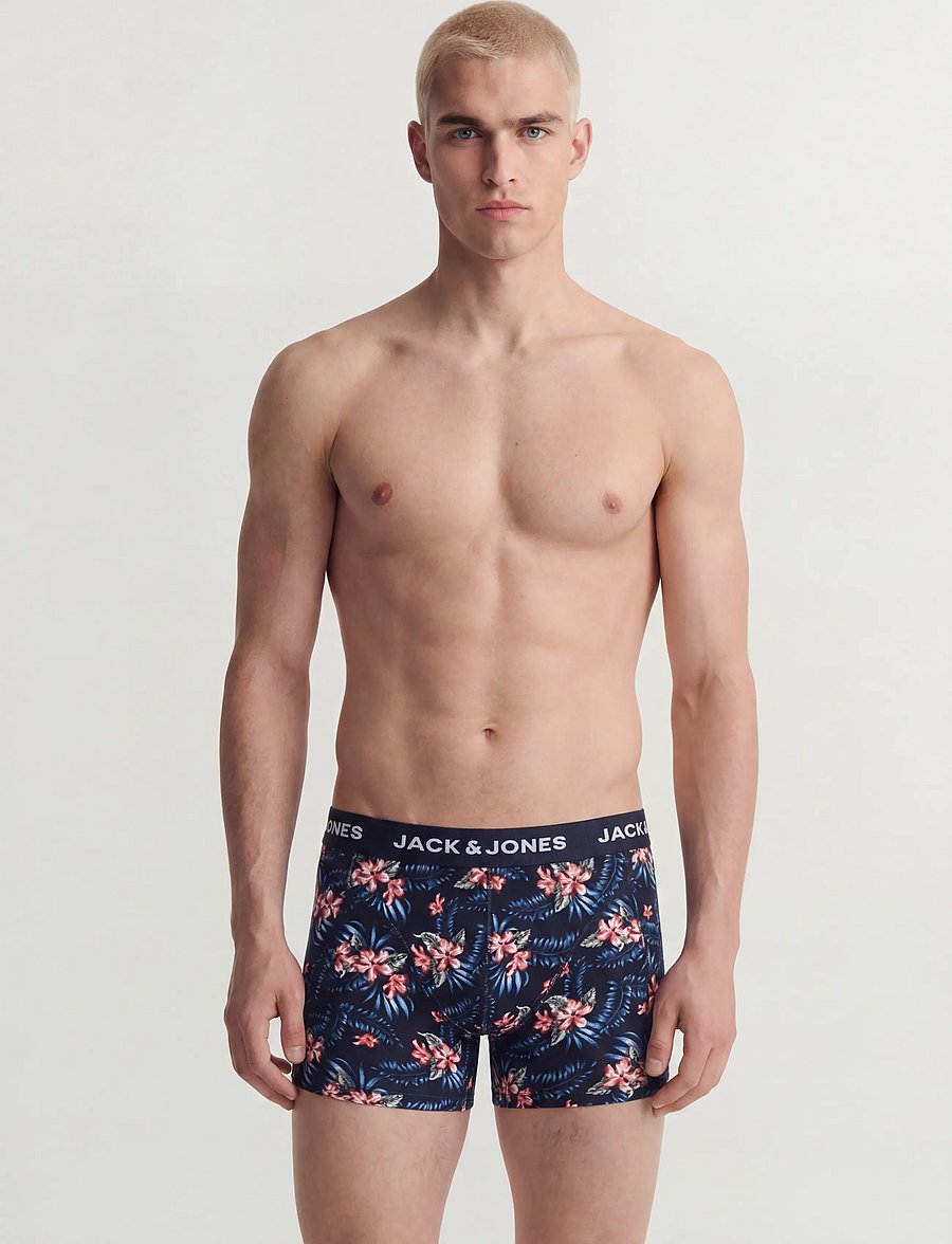 Jack & Jones - JACLAMINE FLOWER TRUNKS 3 PACK SN - sky captain - 0