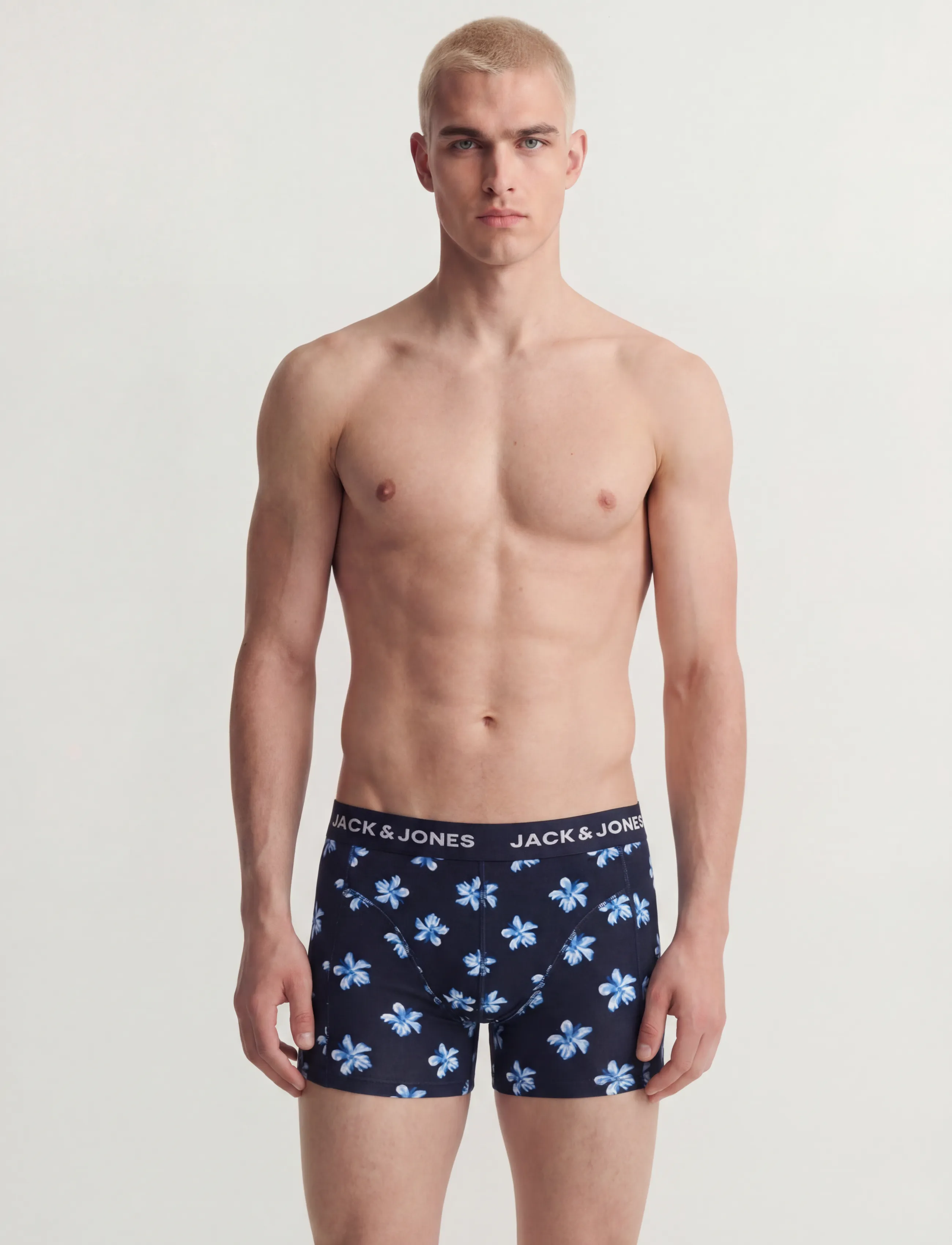 Jack & Jones JACLAMINE FLOWER TRUNKS 3 PACK SN - Underbukser - SKY CAPTAIN / navy