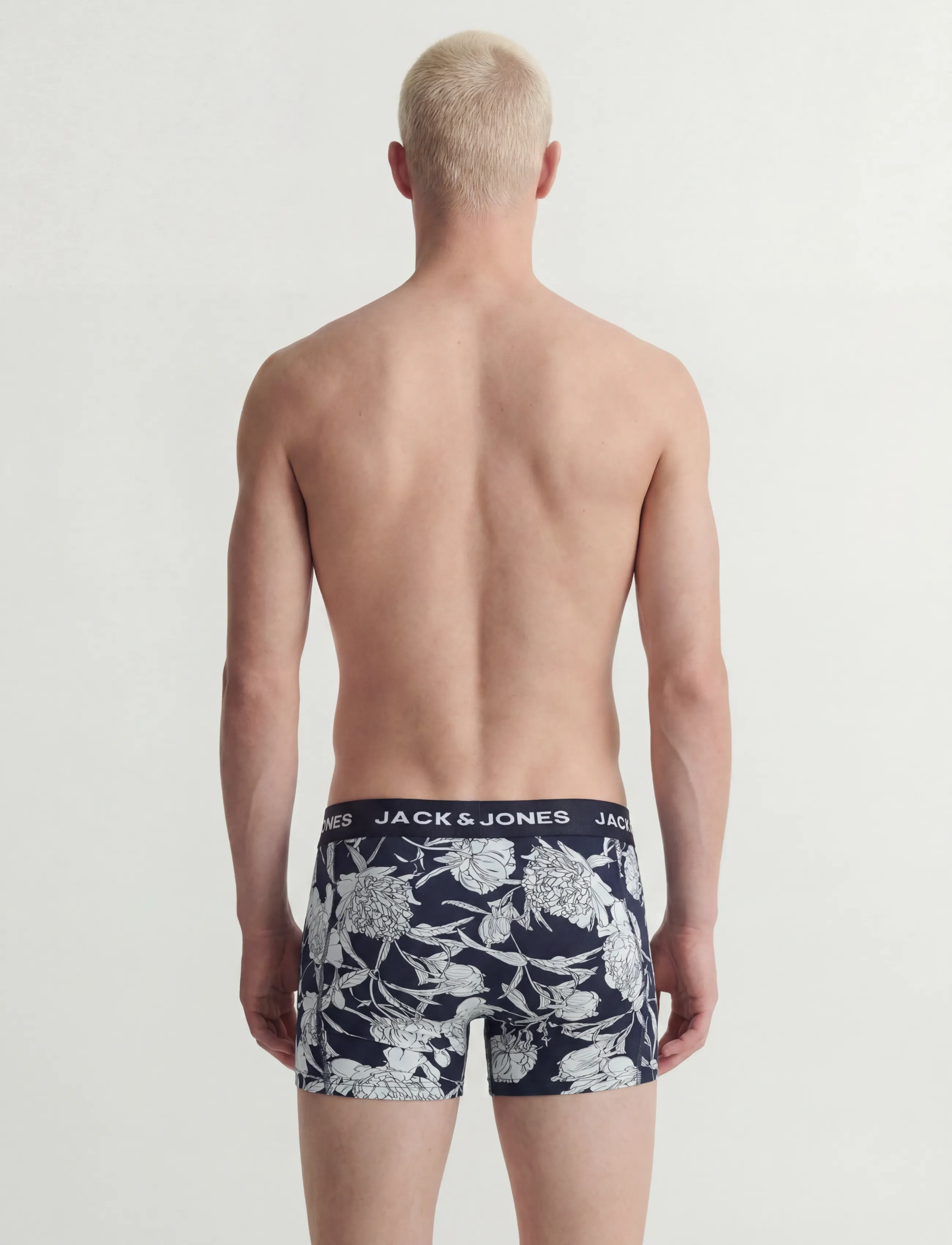 Jack & Jones - JACABSTRACT FLOWER TRUNKS 3 PACK - multipack underbukser - sky captain - 4